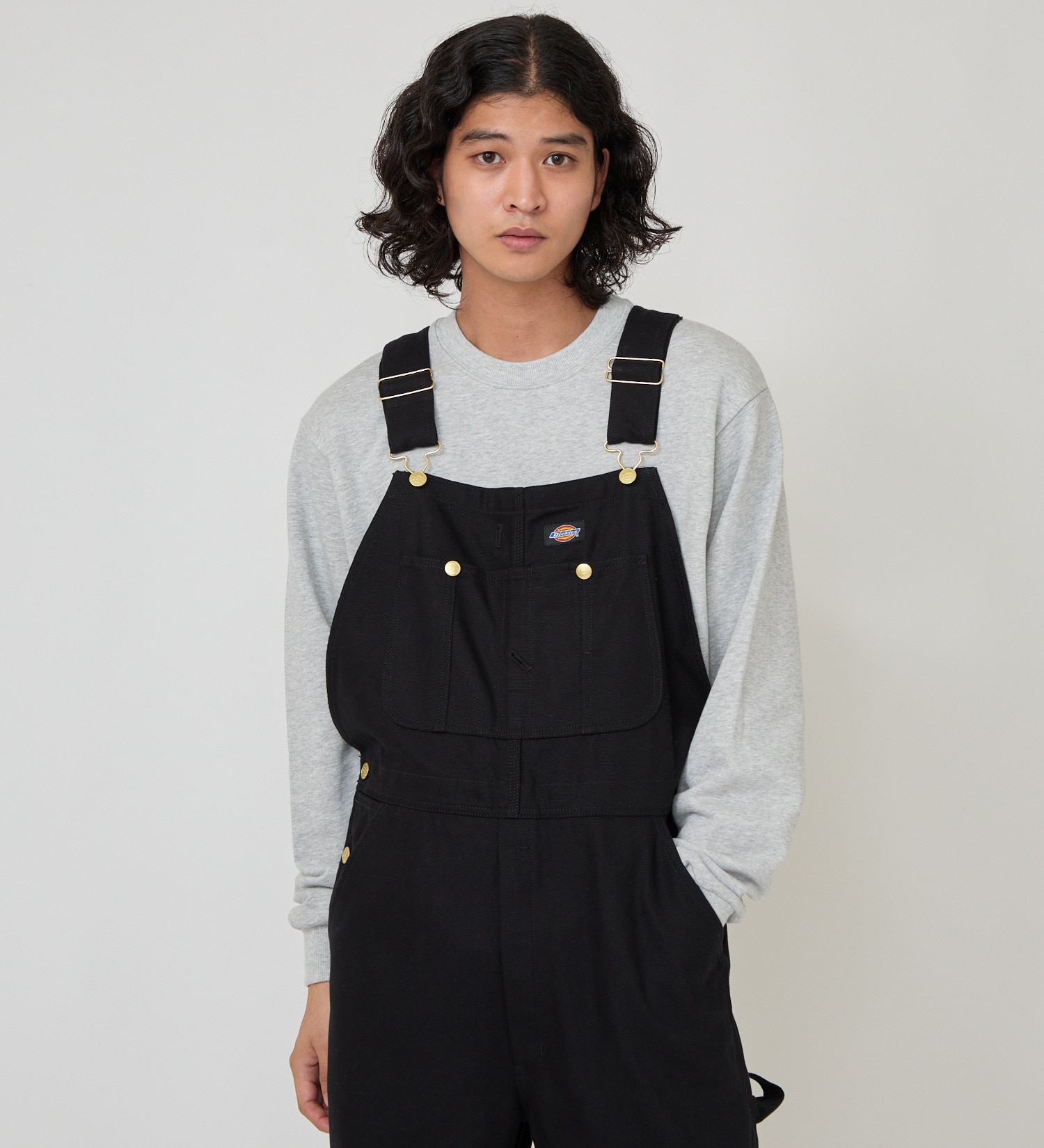 Dickies(ディッキーズ)のビブオーバーオール|オールインワン/サロペット/オーバーオール/メンズ|ブラック