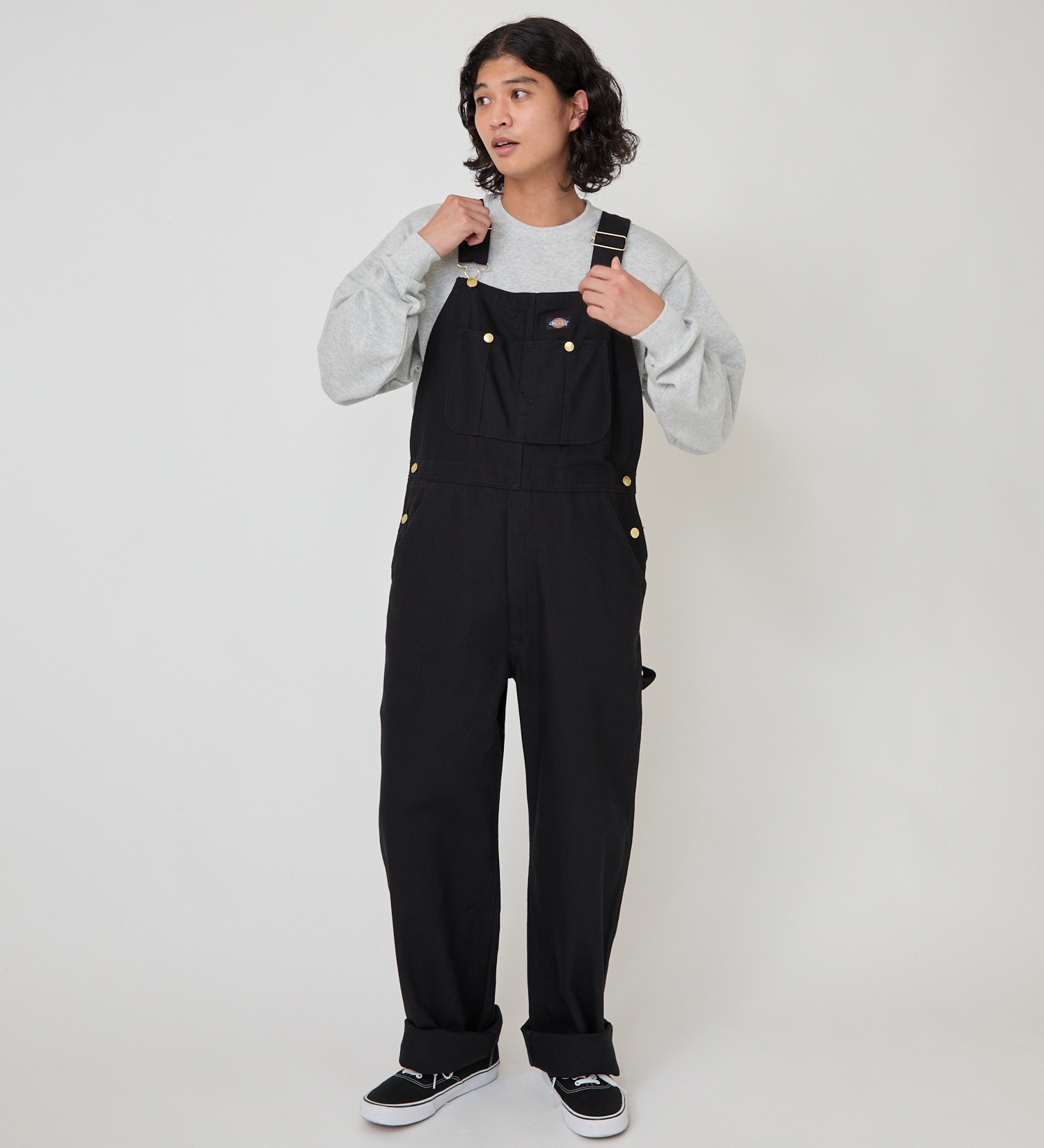 Dickies(ディッキーズ)のビブオーバーオール|オールインワン/サロペット/オーバーオール/メンズ|ブラック