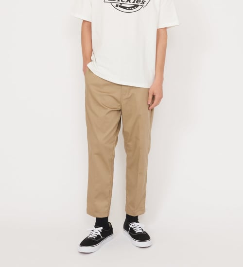 TCストレッチ ウエストイージー クロップドパンツ(8分丈)