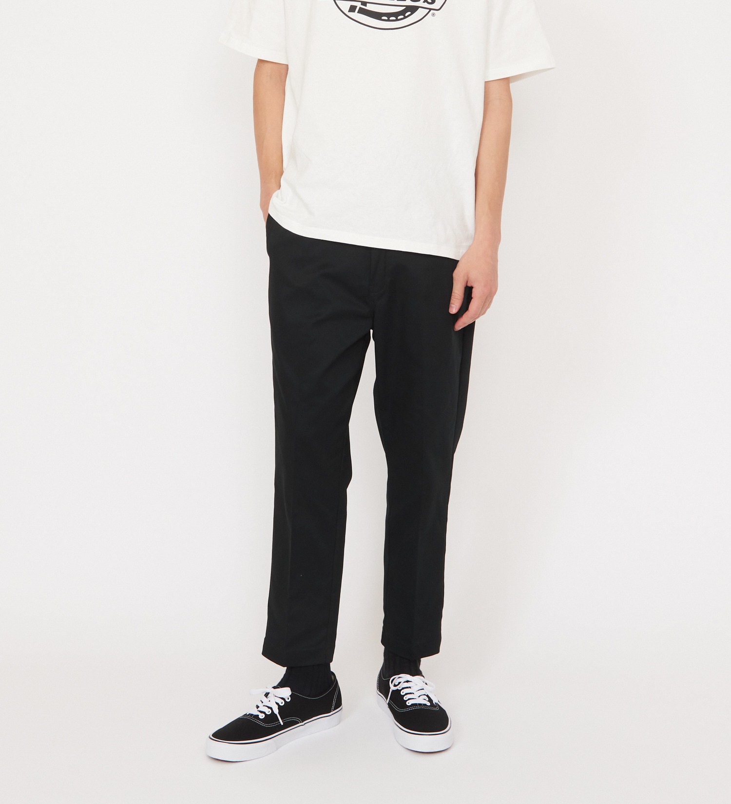 Dickies(ディッキーズ)のTCストレッチ ウエストイージー クロップドパンツ(8分丈)|パンツ/パンツ/メンズ|ブラック