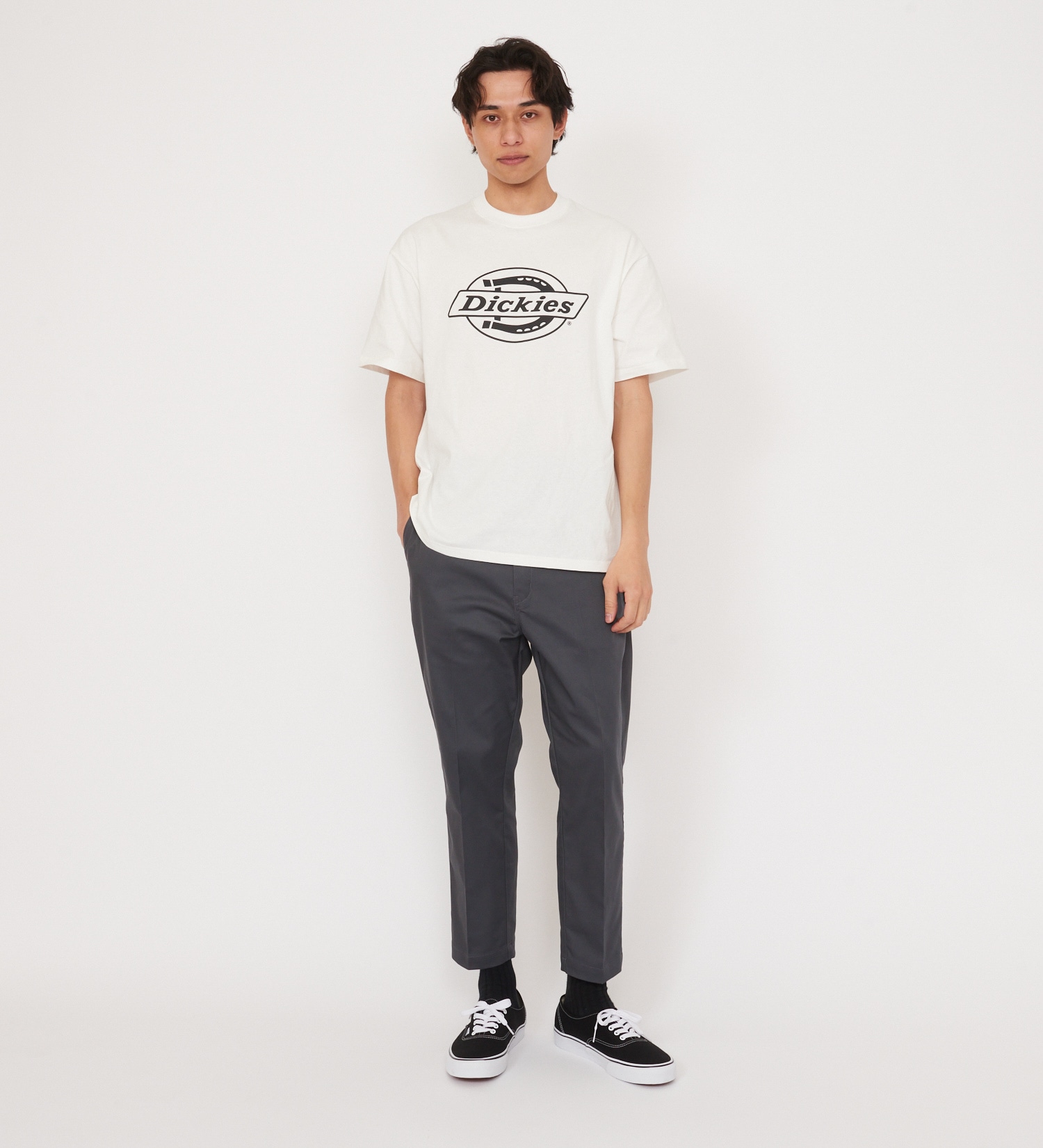 Dickies(ディッキーズ)のTCストレッチ ウエストイージー クロップドパンツ(8分丈)|パンツ/パンツ/メンズ|チャコールグレー