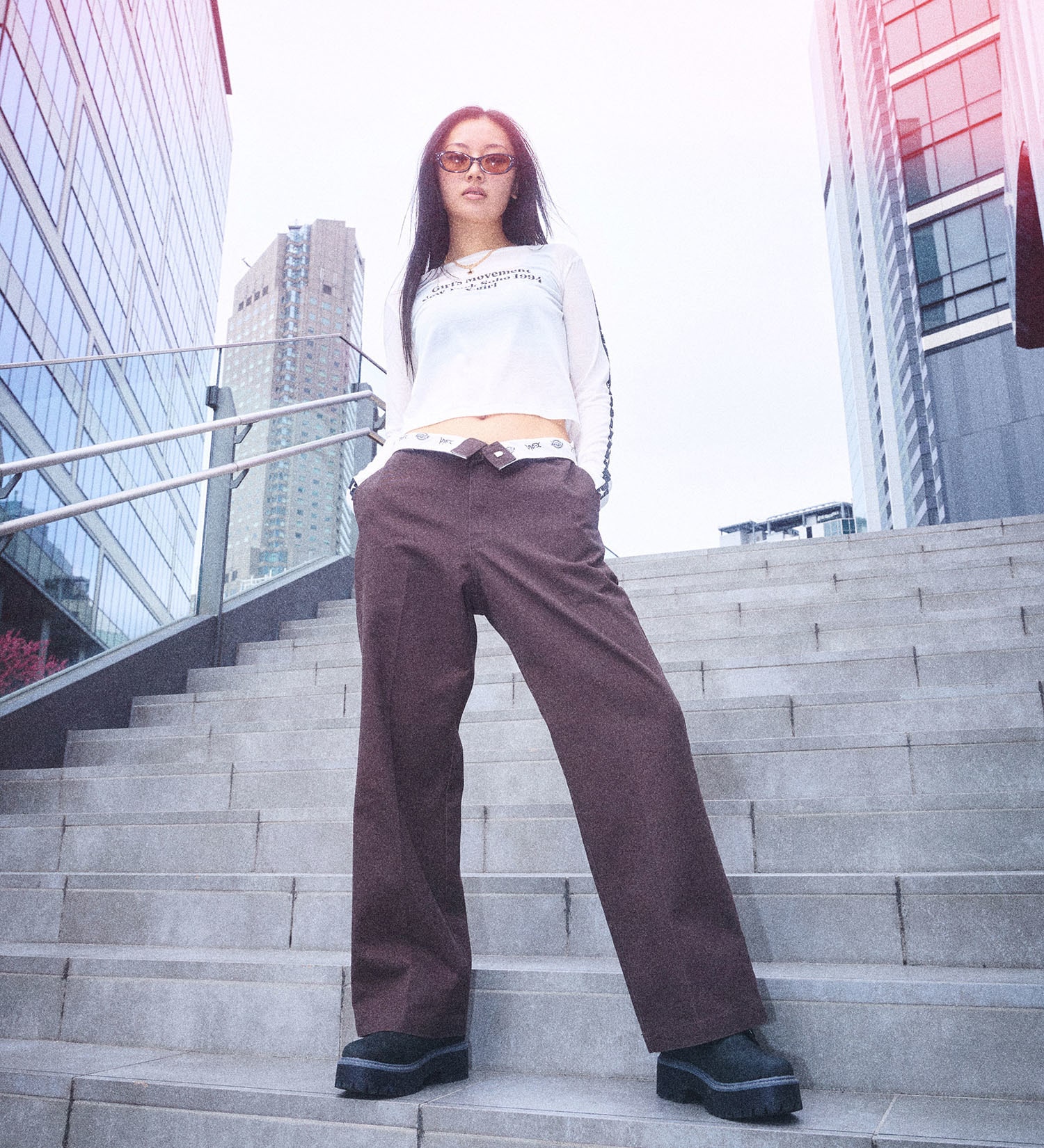 Dickies(ディッキーズ)の【Dickies x X-girl】WASHED WORK PANTS|パンツ/パンツ/レディース|ダークブラウン