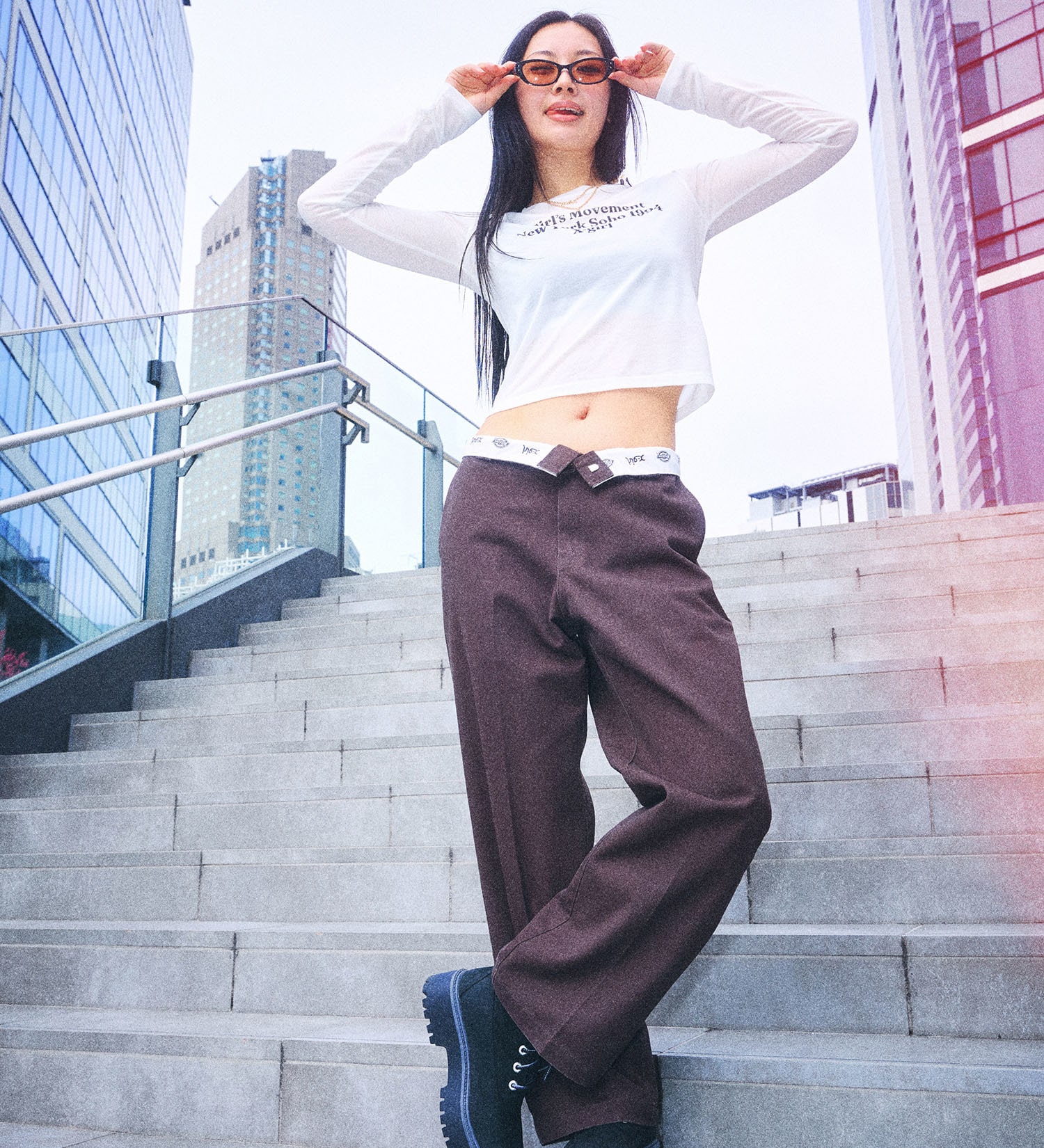 Dickies(ディッキーズ)の【Dickies x X-girl】WASHED WORK PANTS|パンツ/パンツ/レディース|ダークブラウン