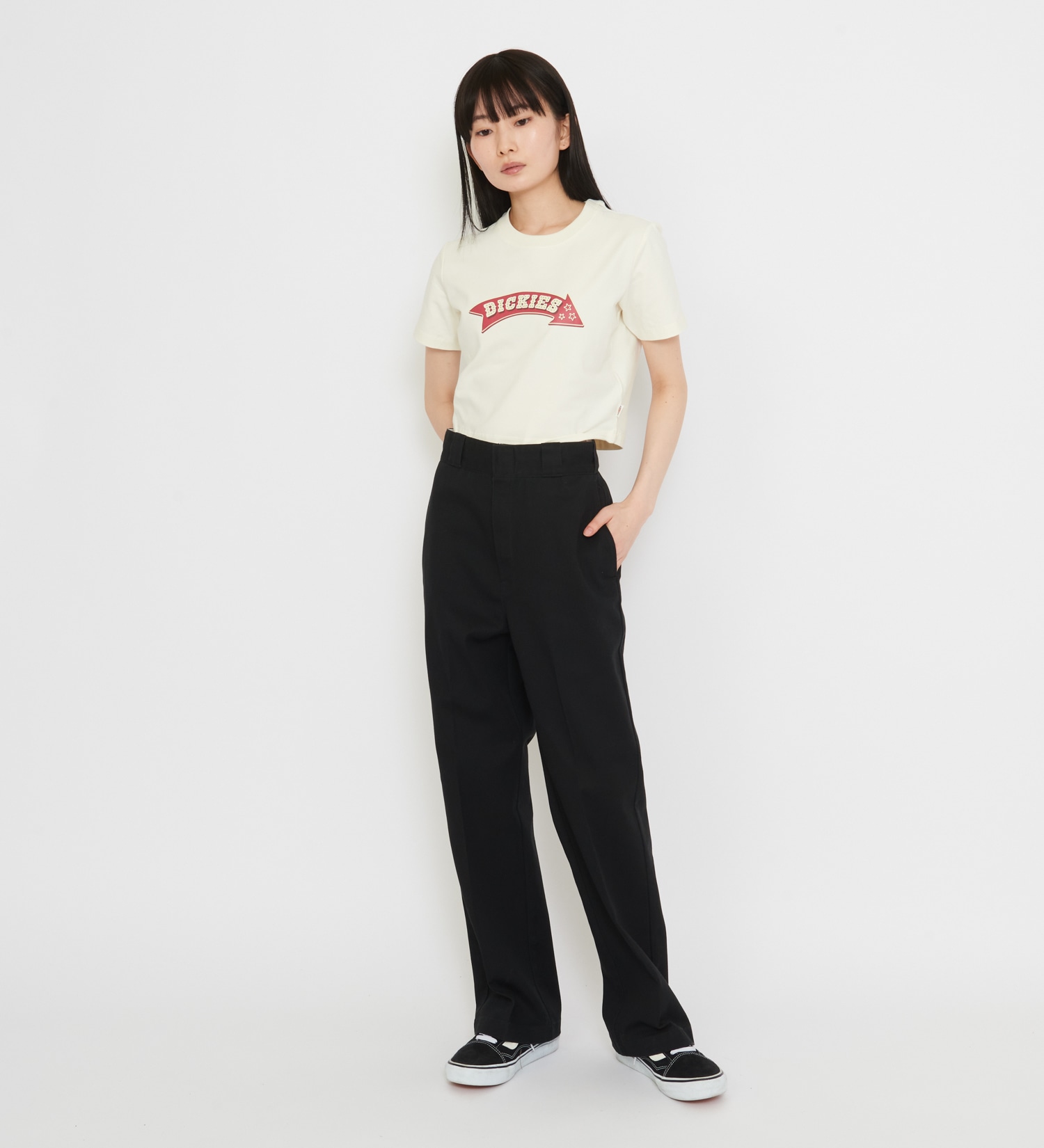 Dickies(ディッキーズ)の【Dickies x X-girl】WASHED WORK PANTS|パンツ/パンツ/レディース|ブラック