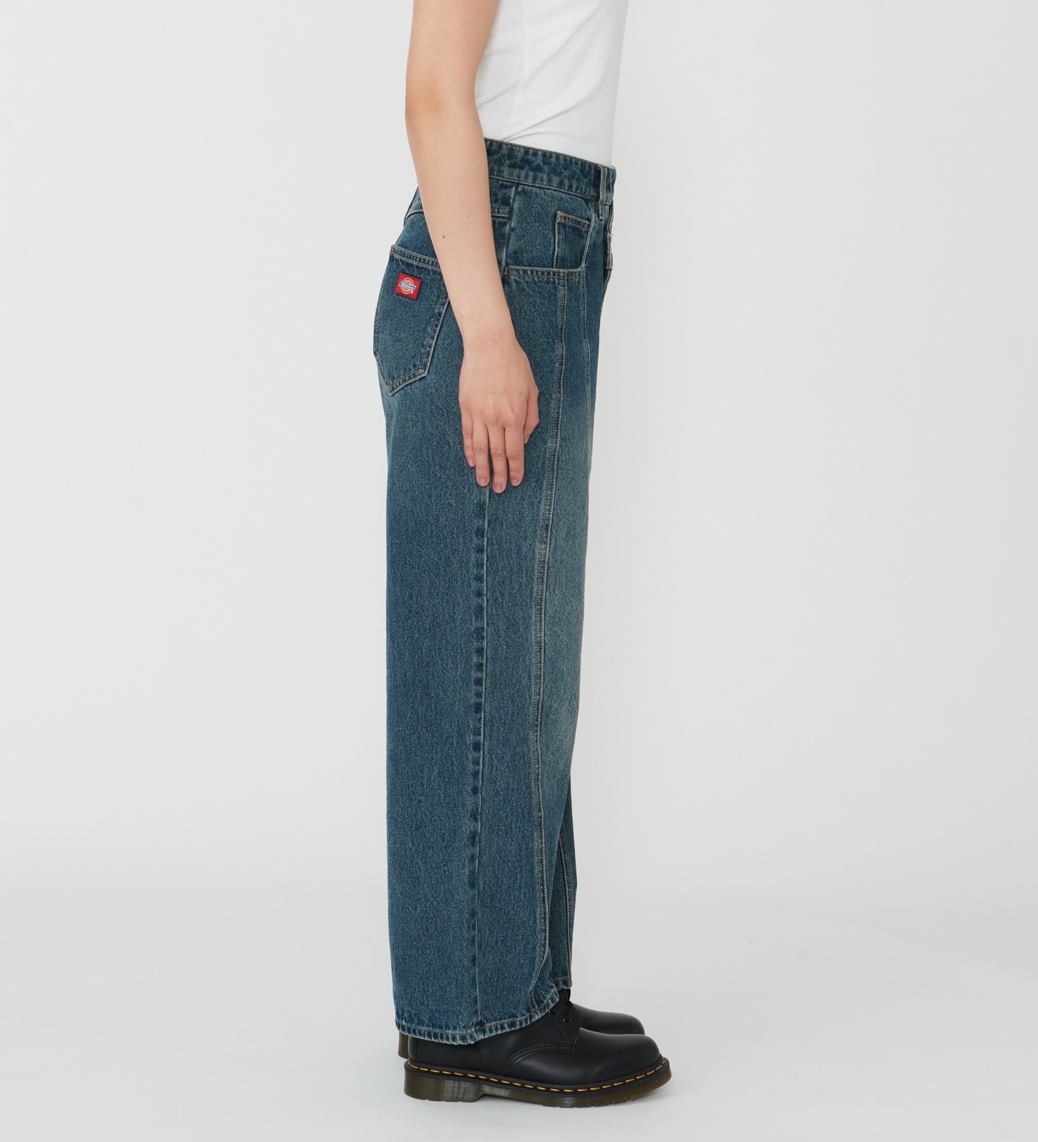 Dickies(ディッキーズ)のウエストクロス デニムパンツ|パンツ/デニムパンツ/レディース|濃色ブルー
