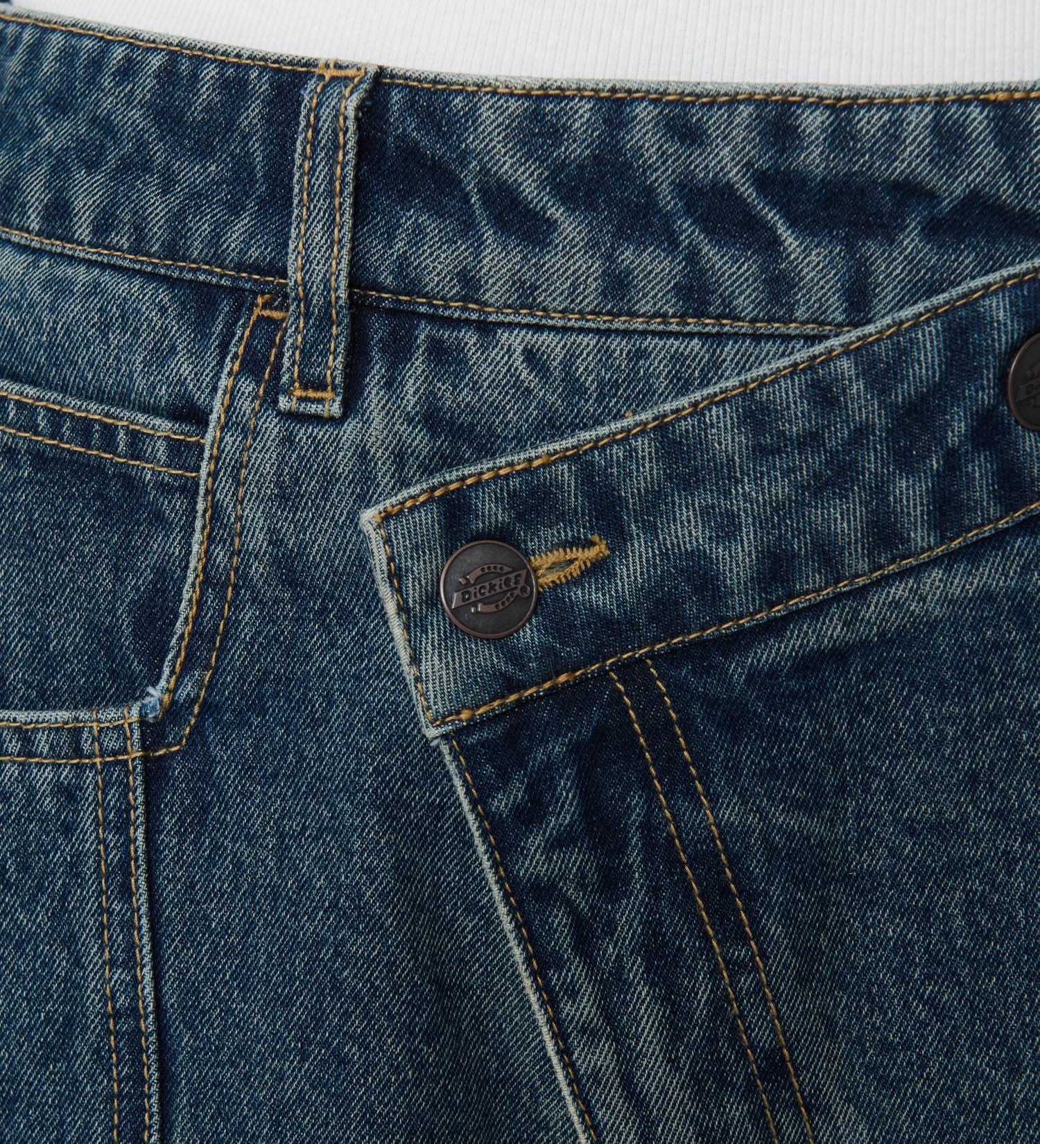 Dickies(ディッキーズ)のウエストクロス デニムパンツ|パンツ/デニムパンツ/レディース|濃色ブルー