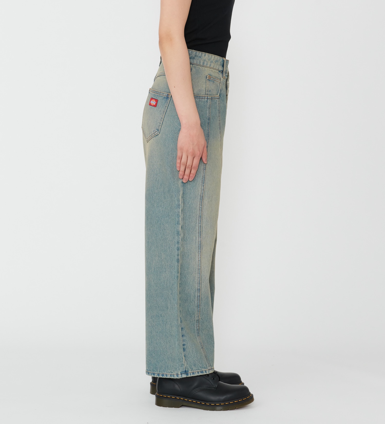 Dickies(ディッキーズ)のウエストクロス デニムパンツ|パンツ/デニムパンツ/レディース|淡色ブルー