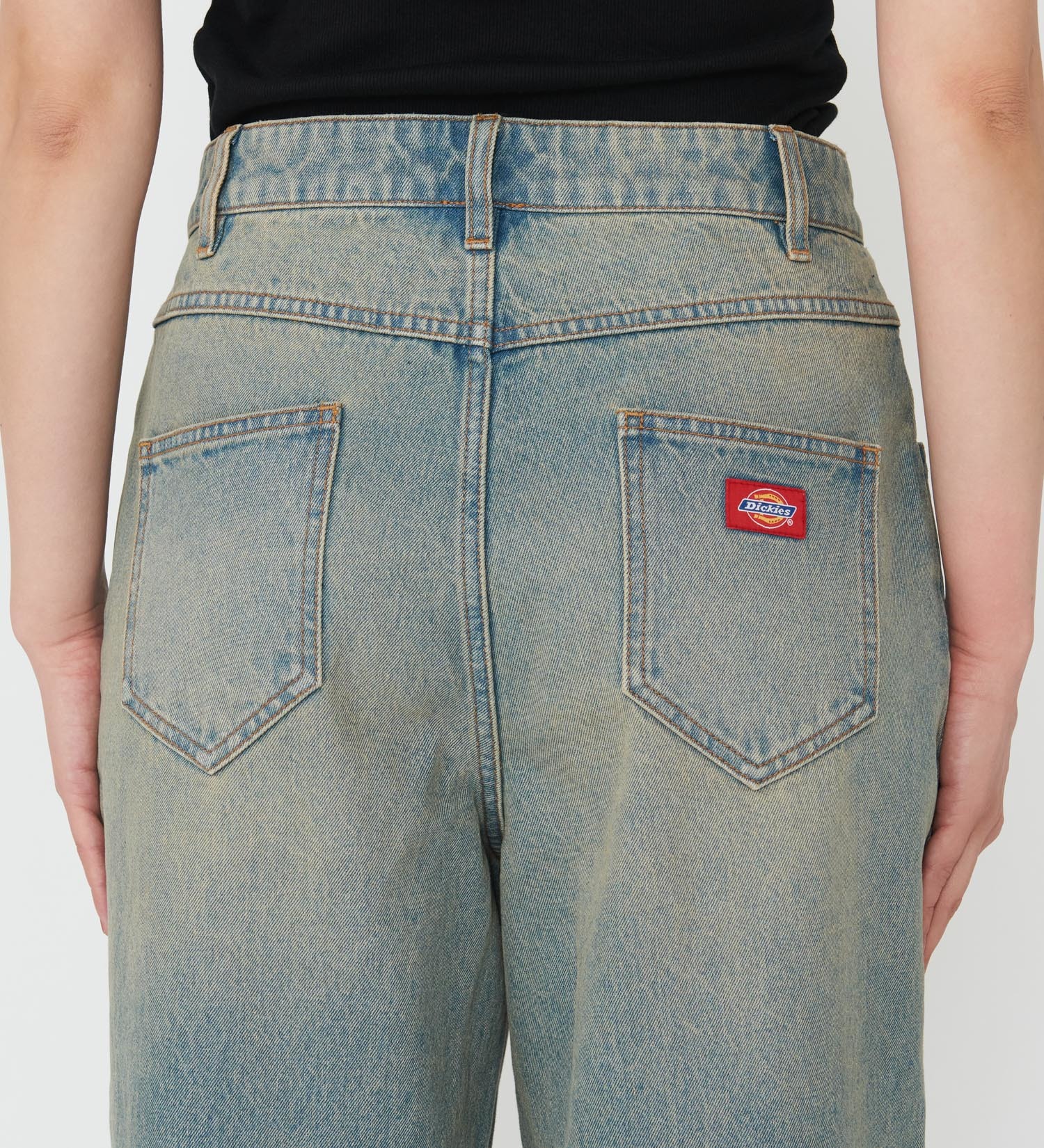 Dickies(ディッキーズ)のウエストクロス デニムパンツ|パンツ/デニムパンツ/レディース|淡色ブルー