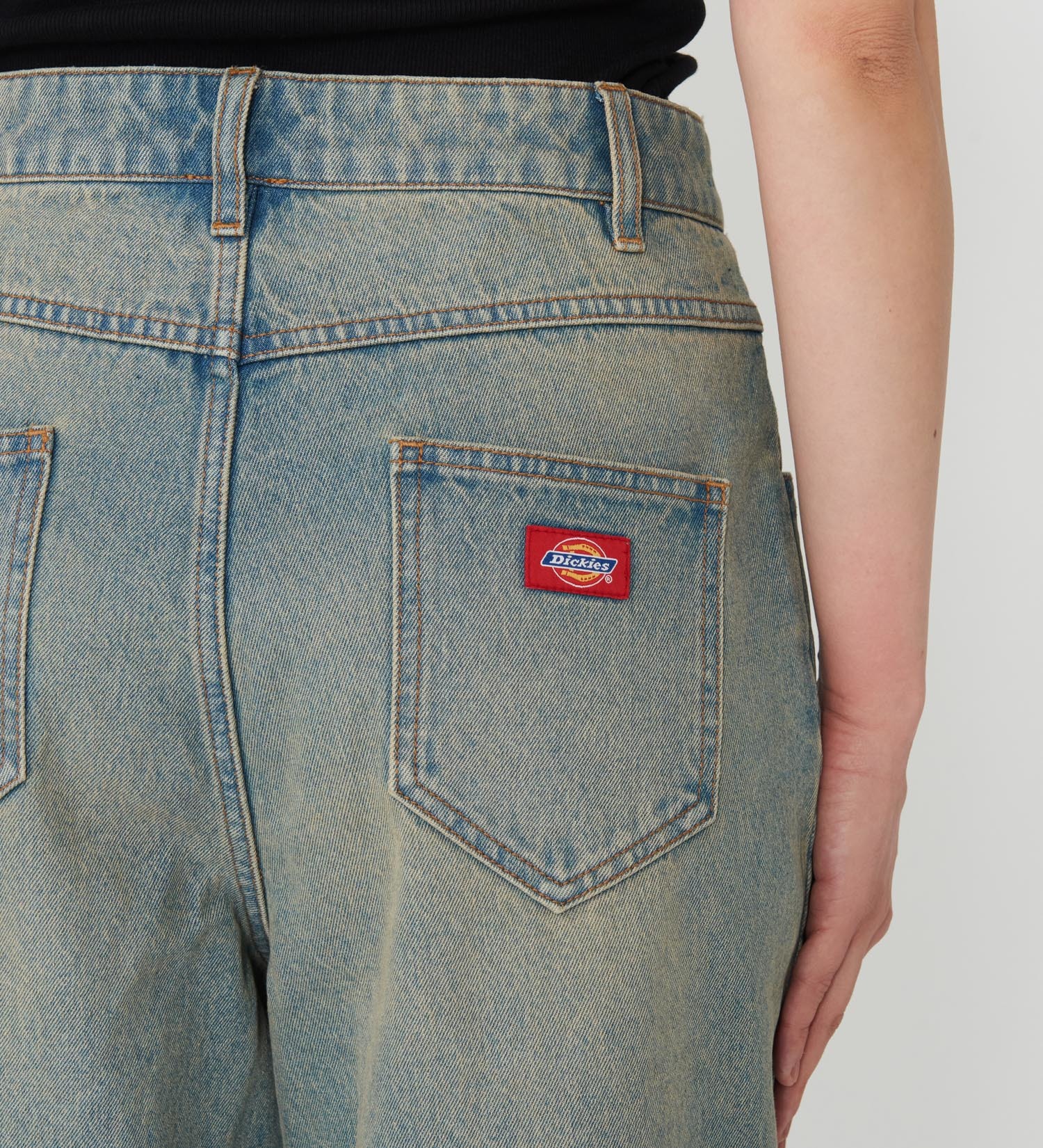 Dickies(ディッキーズ)のウエストクロス デニムパンツ|パンツ/デニムパンツ/レディース|淡色ブルー