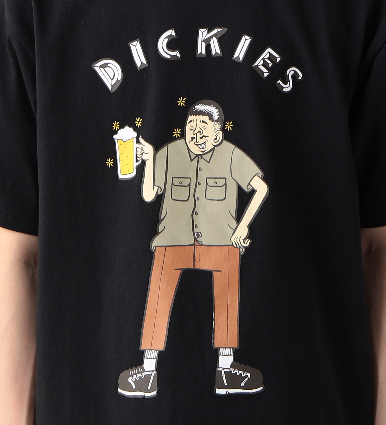 Dickies(ディッキーズ)の【SUMMER SALE】DickiesｘESOW　半袖Tシャツ(beer)|トップス/Tシャツ/カットソー/メンズ|ブラック