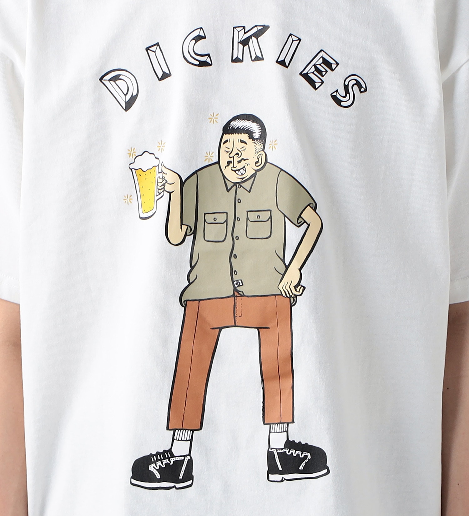 Dickies(ディッキーズ)の【SUMMER SALE】DickiesxESOW 半袖Tシャツ(beer)|トップス/Tシャツ/カットソー/メンズ|ホワイト