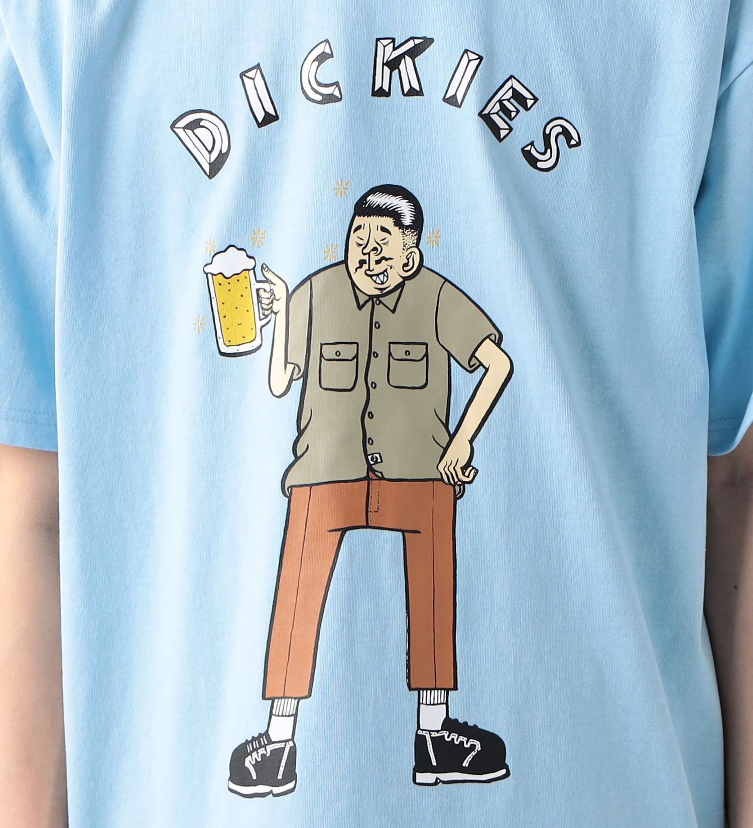 Dickies(ディッキーズ)の【SUMMER SALE】DickiesｘESOW　半袖Tシャツ(beer)|トップス/Tシャツ/カットソー/メンズ|サックスブルー