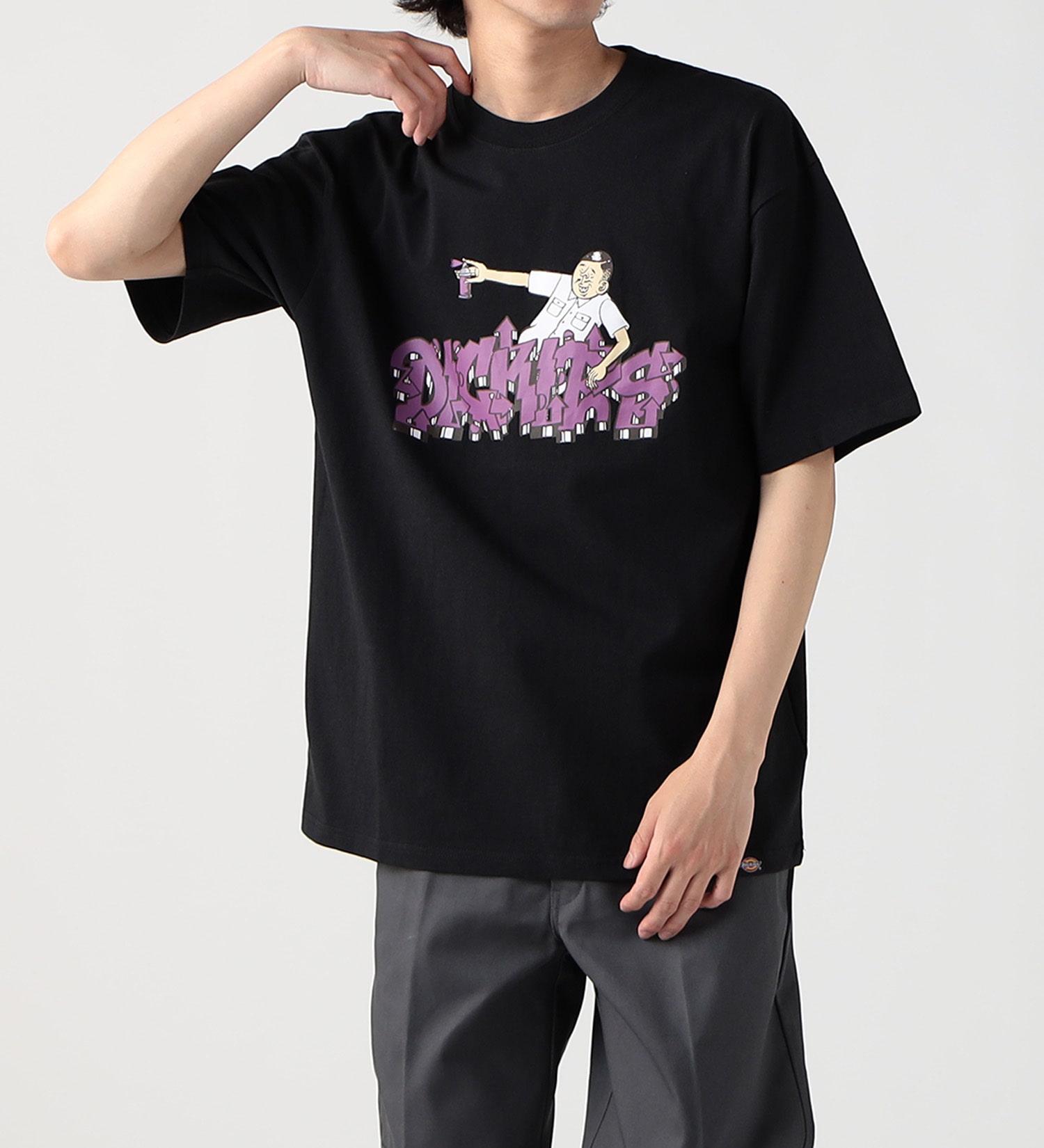 Dickies(ディッキーズ)の【SUMMER SALE】DickiesxESOW 半袖Tシャツ(spray)|トップス/Tシャツ/カットソー/メンズ|ブラック
