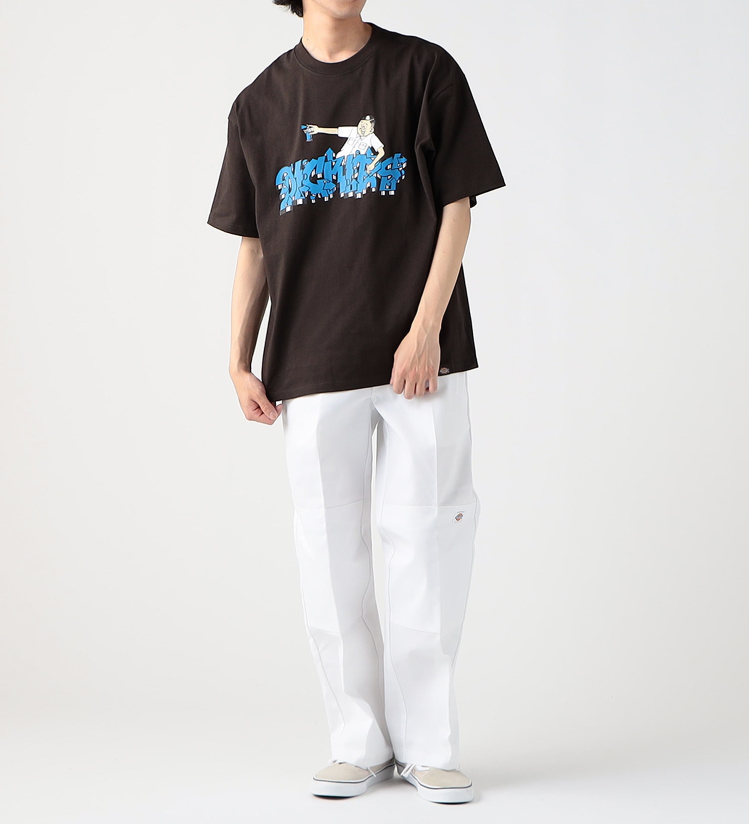 Dickies(ディッキーズ)の【SUMMER SALE】DickiesxESOW 半袖Tシャツ(spray)|トップス/Tシャツ/カットソー/メンズ|ブラウン