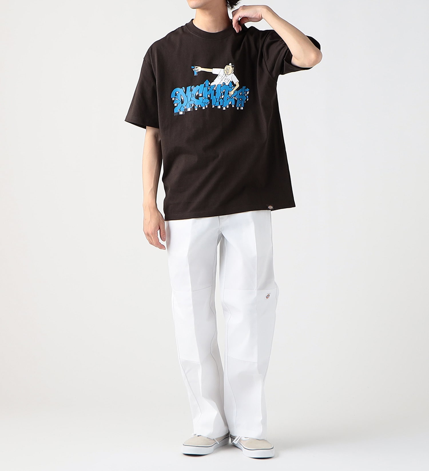 Dickies(ディッキーズ)の【SUMMER SALE】DickiesxESOW 半袖Tシャツ(spray)|トップス/Tシャツ/カットソー/メンズ|ブラウン