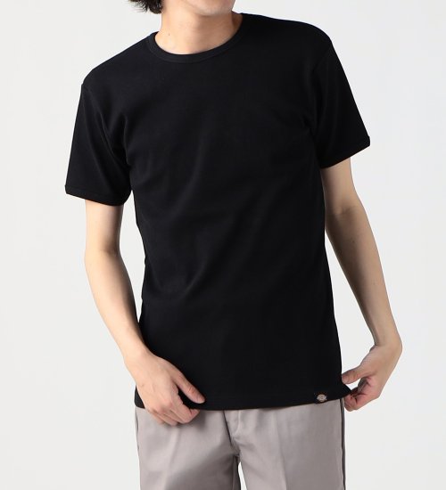 Dickies(ディッキーズ)のリブクルーネックTシャツ 半袖|トップス/Tシャツ/カットソー/メンズ|ブラック