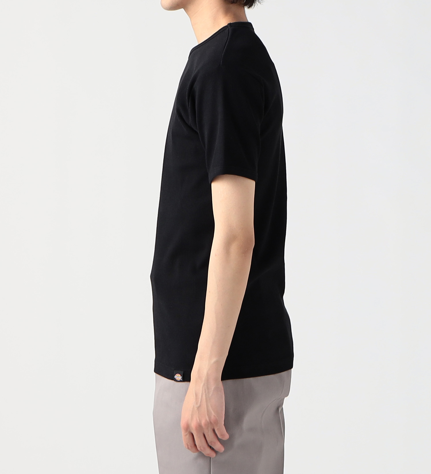 Dickies(ディッキーズ)のリブクルーネックTシャツ 半袖|トップス/Tシャツ/カットソー/メンズ|ブラック
