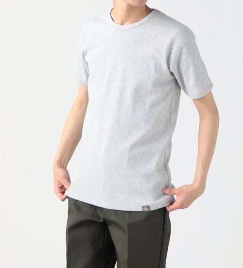 Dickies(ディッキーズ)のリブクルーネックTシャツ 半袖|トップス/Tシャツ/カットソー/メンズ|グレー