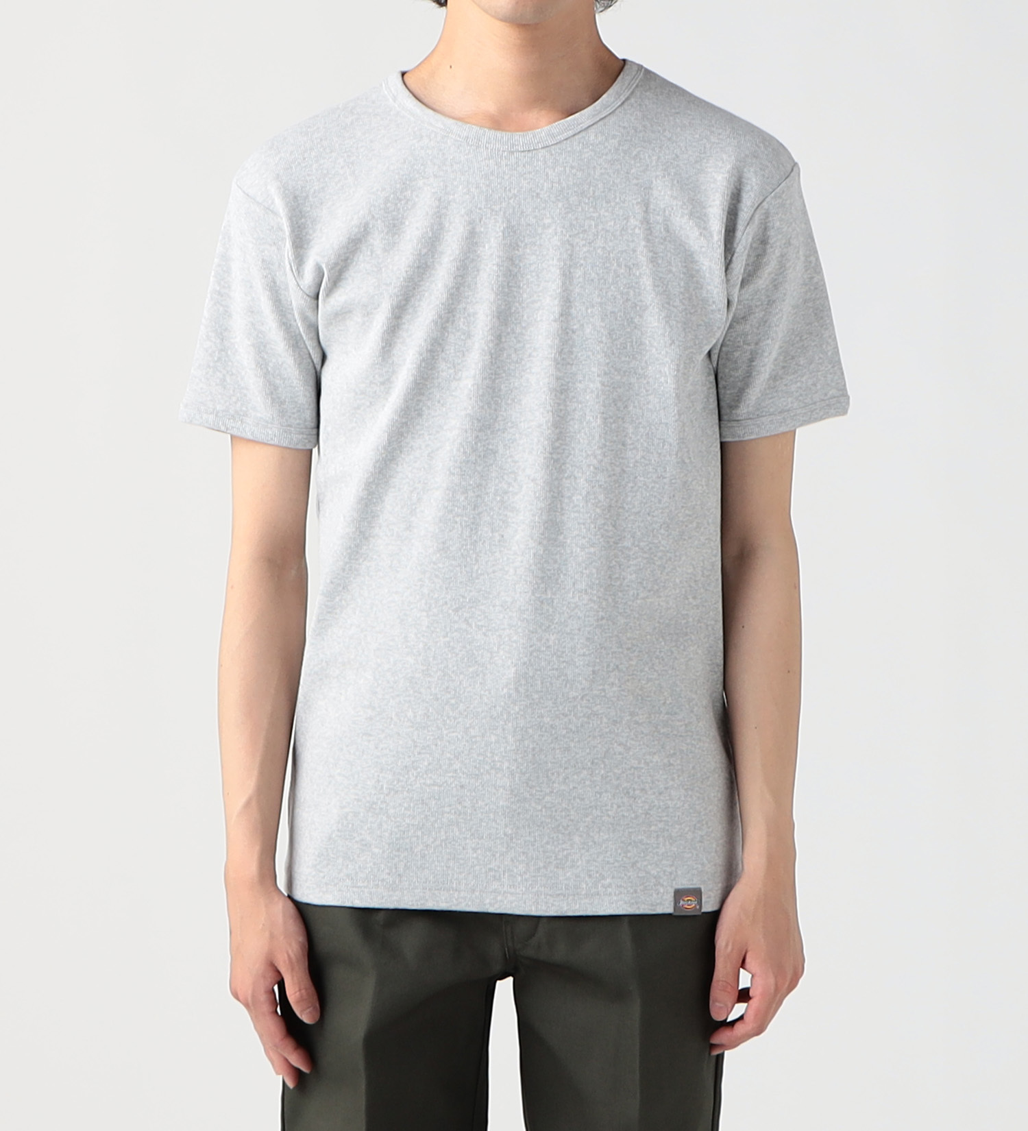 Dickies(ディッキーズ)のリブクルーネックTシャツ 半袖|トップス/Tシャツ/カットソー/メンズ|グレー