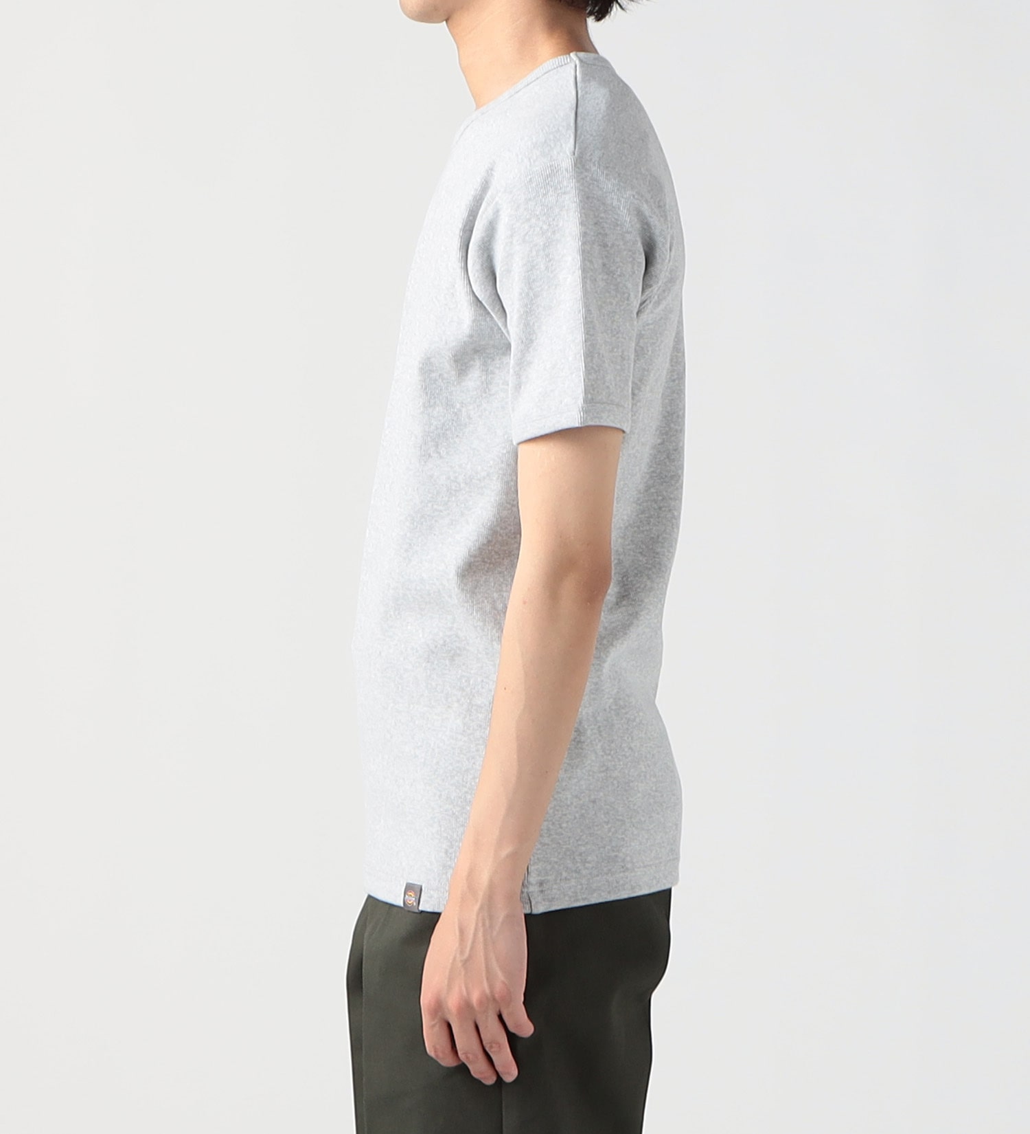 Dickies(ディッキーズ)のリブクルーネックTシャツ 半袖|トップス/Tシャツ/カットソー/メンズ|グレー