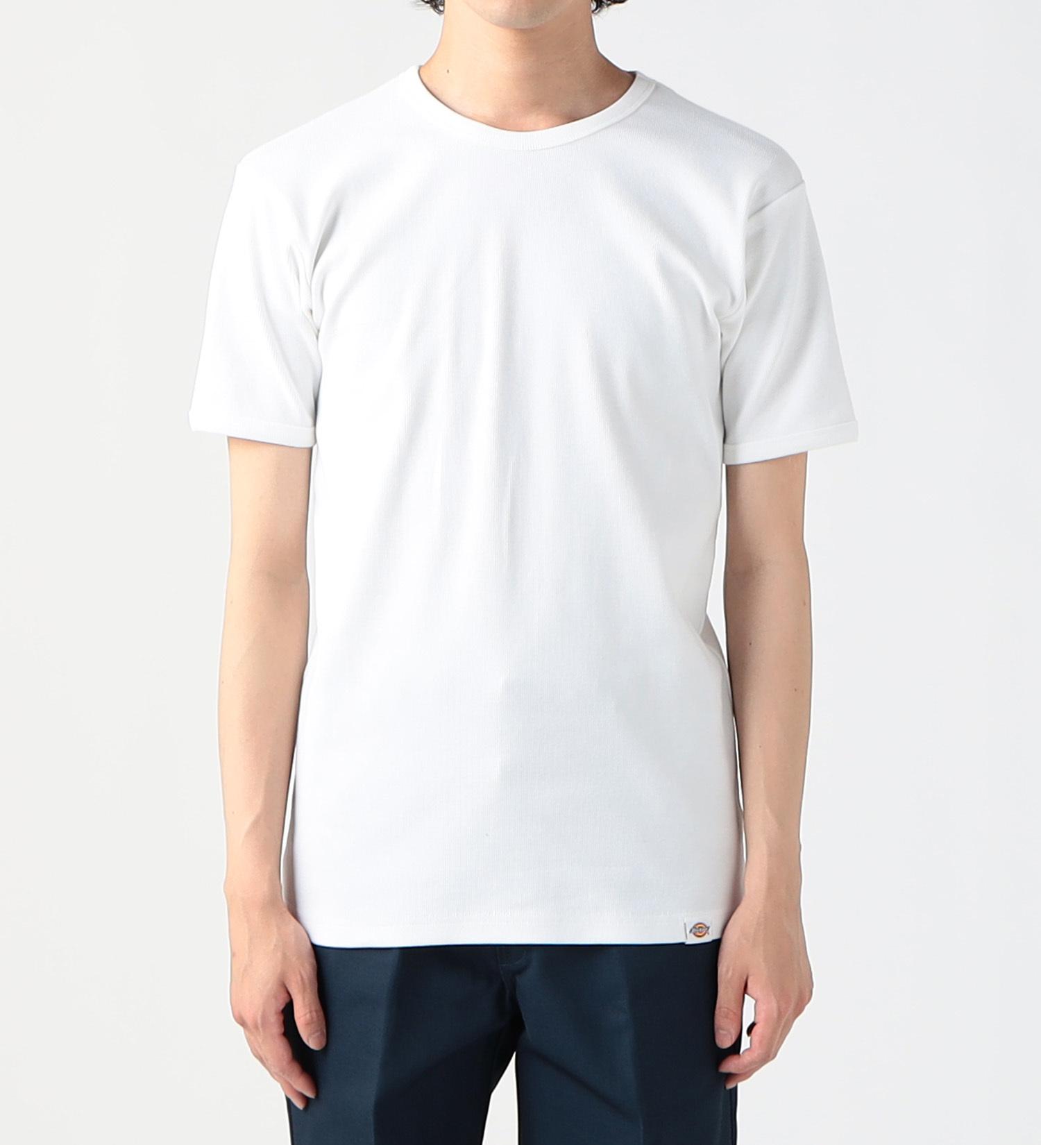 Dickies(ディッキーズ)のリブクルーネックTシャツ 半袖|トップス/Tシャツ/カットソー/メンズ|ホワイト