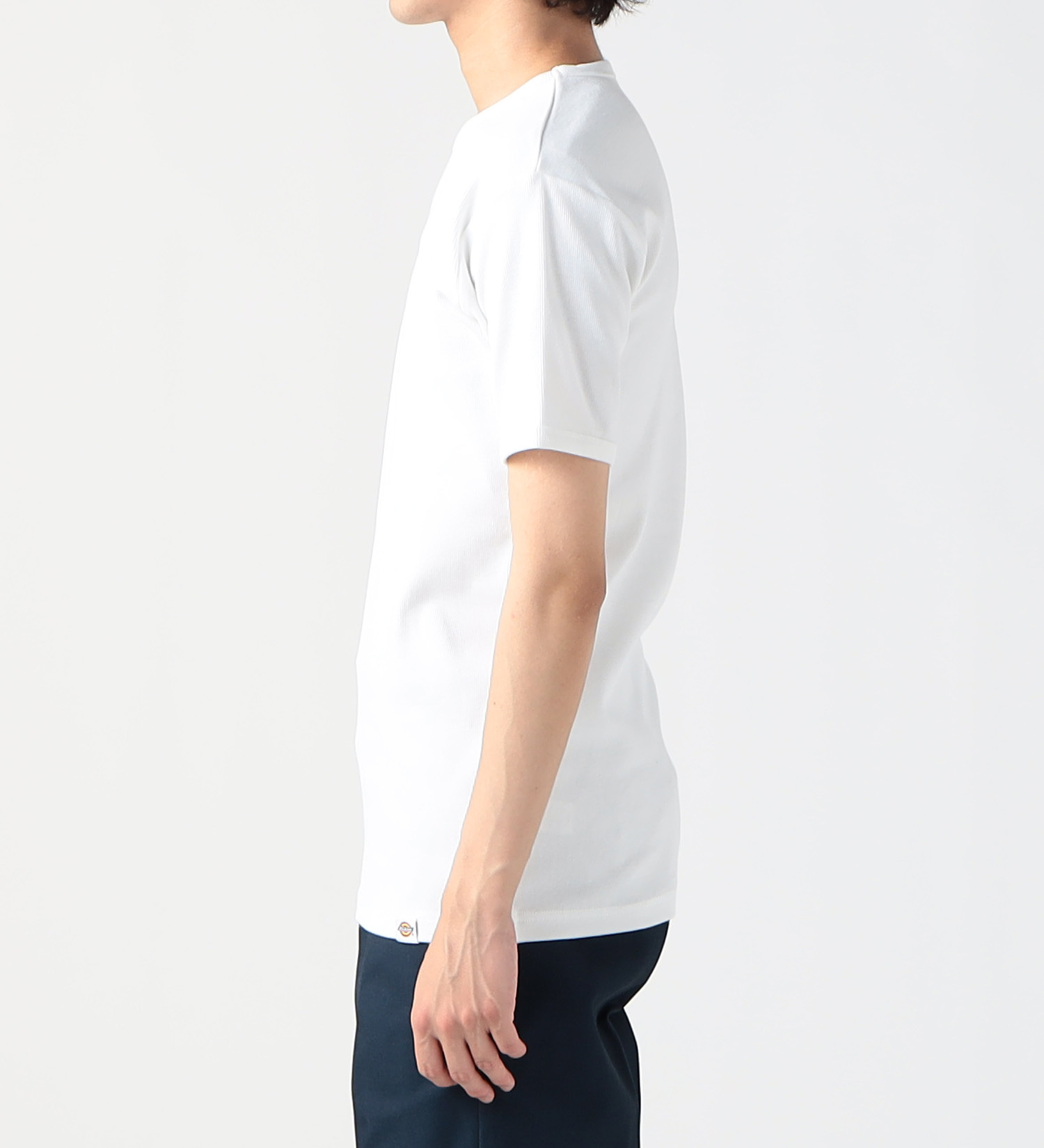 Dickies(ディッキーズ)のリブクルーネックTシャツ 半袖|トップス/Tシャツ/カットソー/メンズ|ホワイト