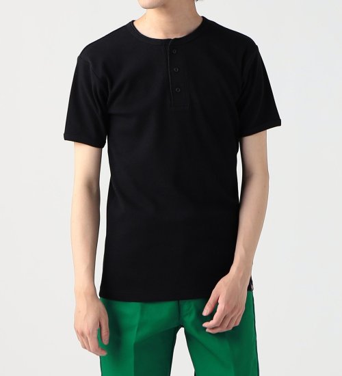Dickies(ディッキーズ)のリブヘンリーネック Tシャツ 半袖|トップス/Tシャツ/カットソー/メンズ|ブラック