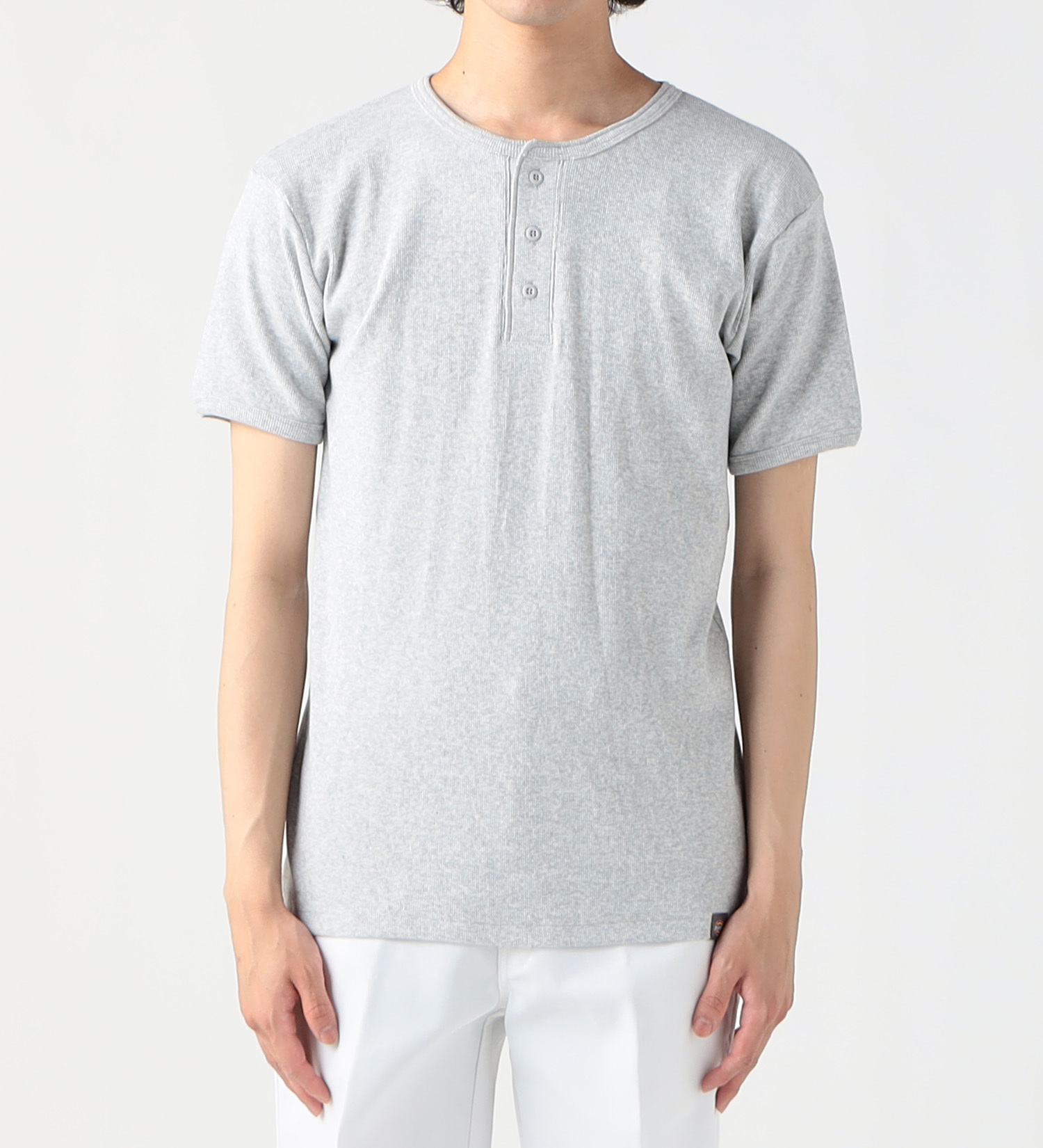 Dickies(ディッキーズ)のリブヘンリーネック Tシャツ 半袖|トップス/Tシャツ/カットソー/メンズ|グレー