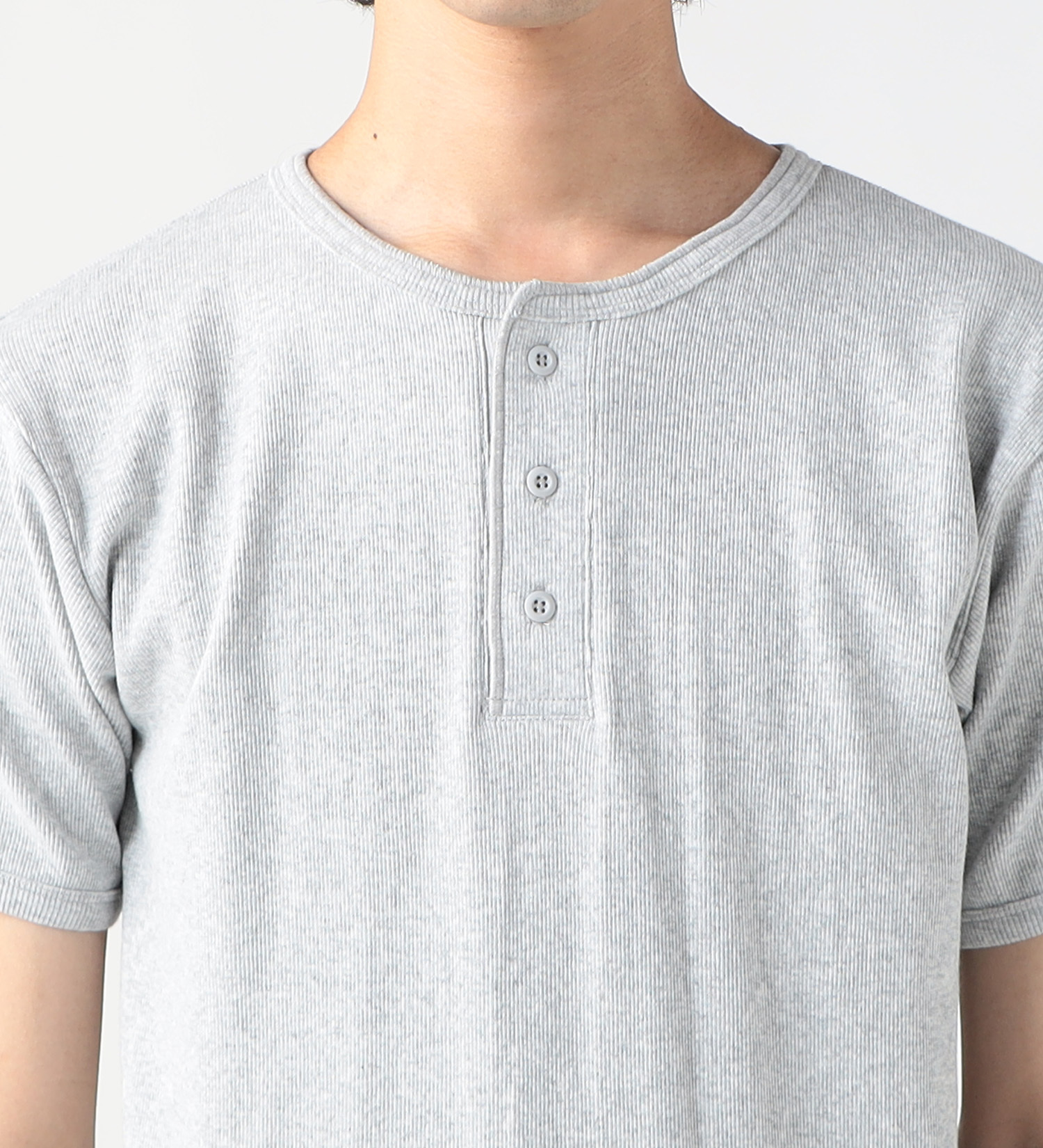 Dickies(ディッキーズ)のリブヘンリーネック Tシャツ 半袖|トップス/Tシャツ/カットソー/メンズ|グレー