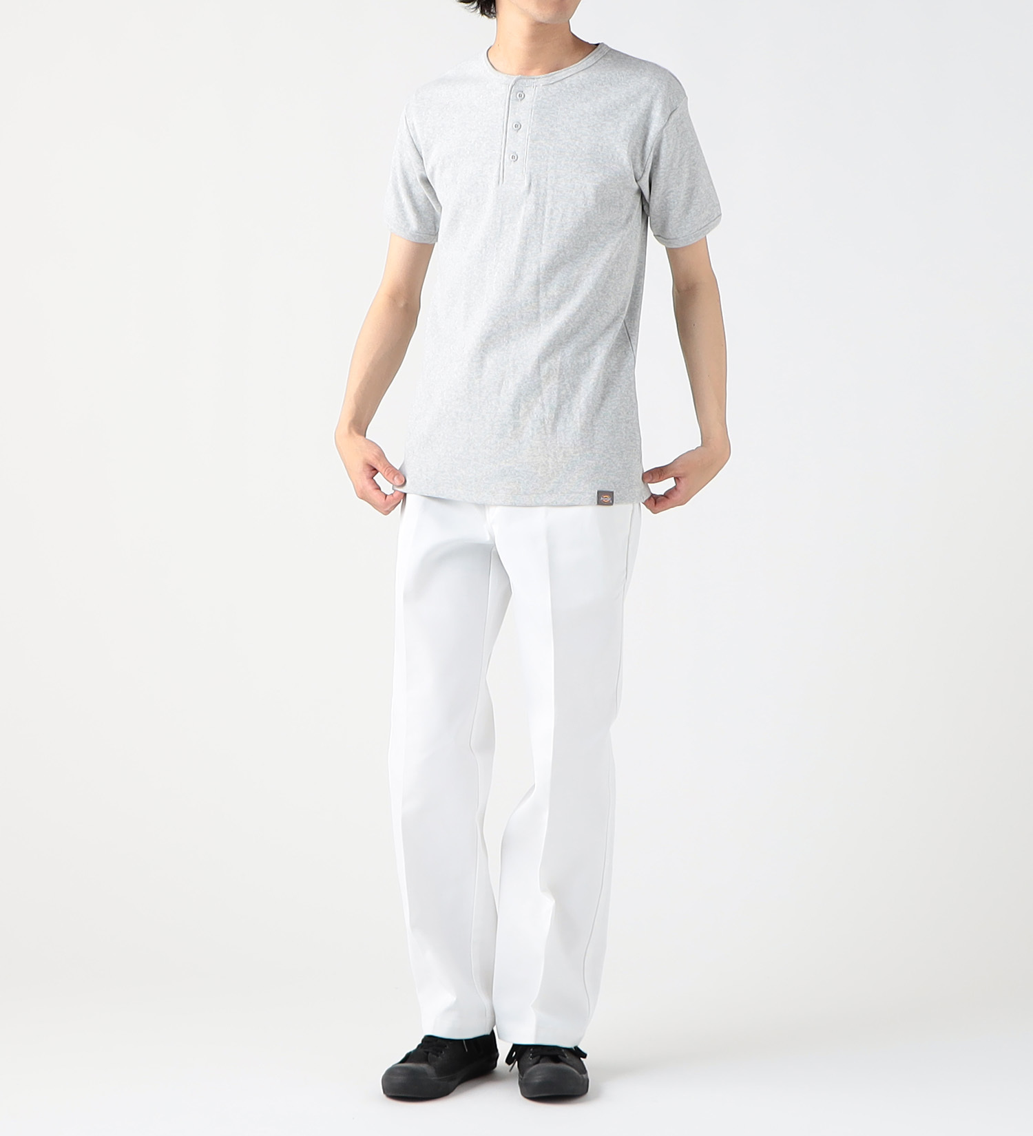Dickies(ディッキーズ)のリブヘンリーネック Tシャツ 半袖|トップス/Tシャツ/カットソー/メンズ|グレー