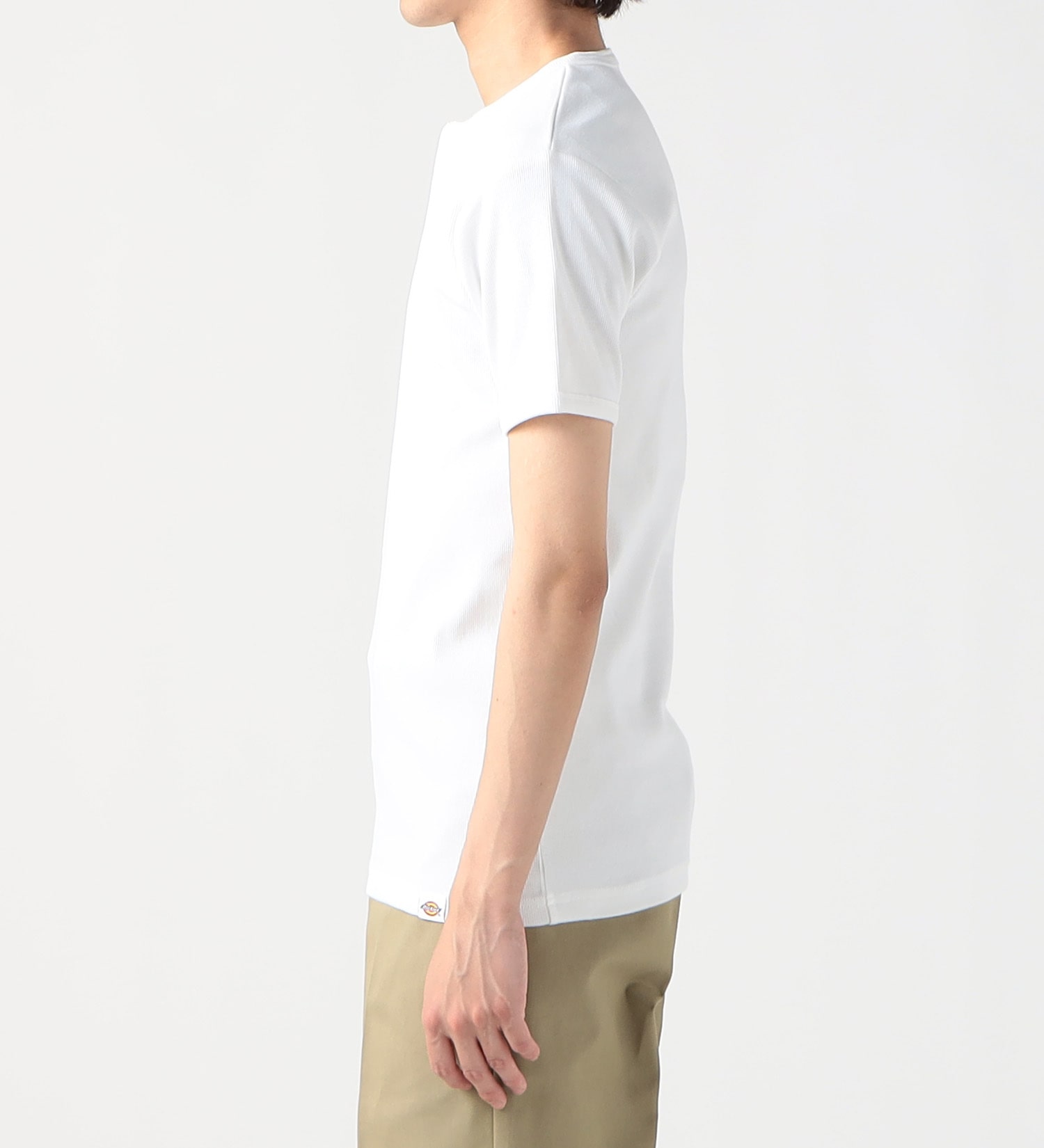Dickies(ディッキーズ)のリブヘンリーネック Tシャツ 半袖|トップス/Tシャツ/カットソー/メンズ|ホワイト
