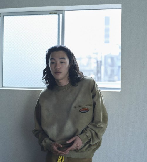 【Dickies(R) x  SEDAN ALL-PURPOSE(R)】Faded Washed Crewneck Sweatshirt