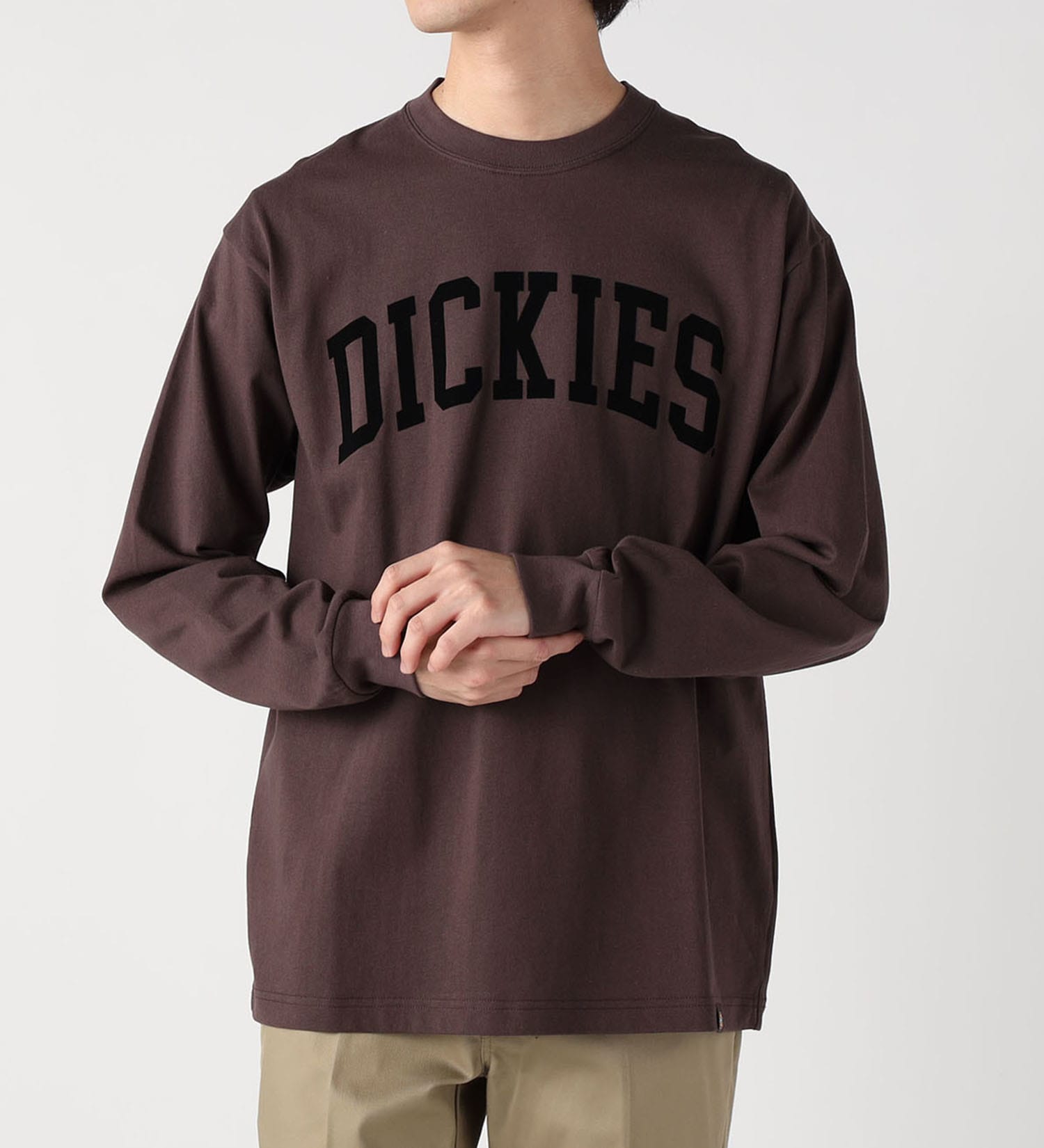 Dickies(ディッキーズ)のアーチロゴ ロングスリーブTシャツ|トップス/Tシャツ/カットソー/メンズ|ダークブラウン