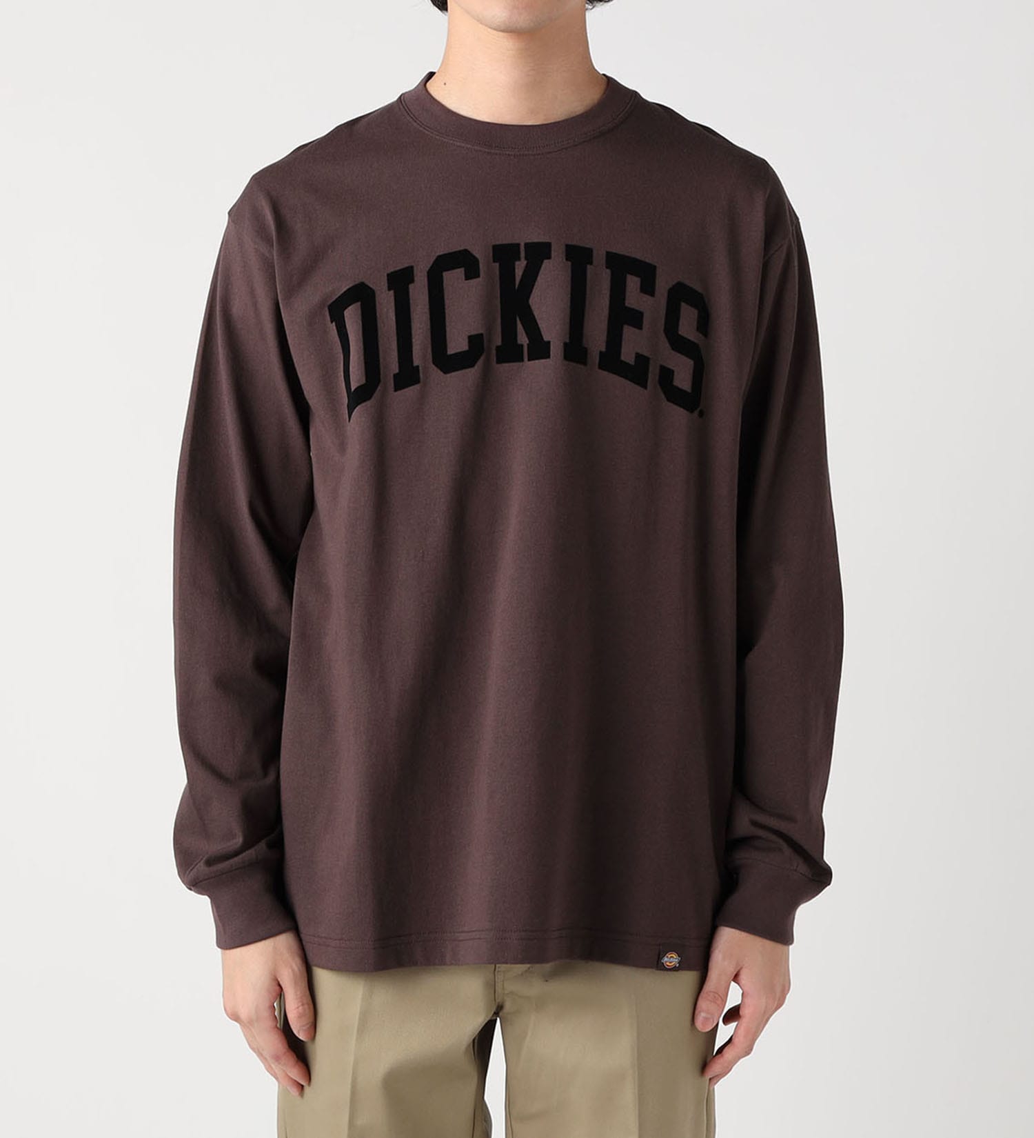 Dickies(ディッキーズ)のアーチロゴ ロングスリーブTシャツ|トップス/Tシャツ/カットソー/メンズ|ダークブラウン