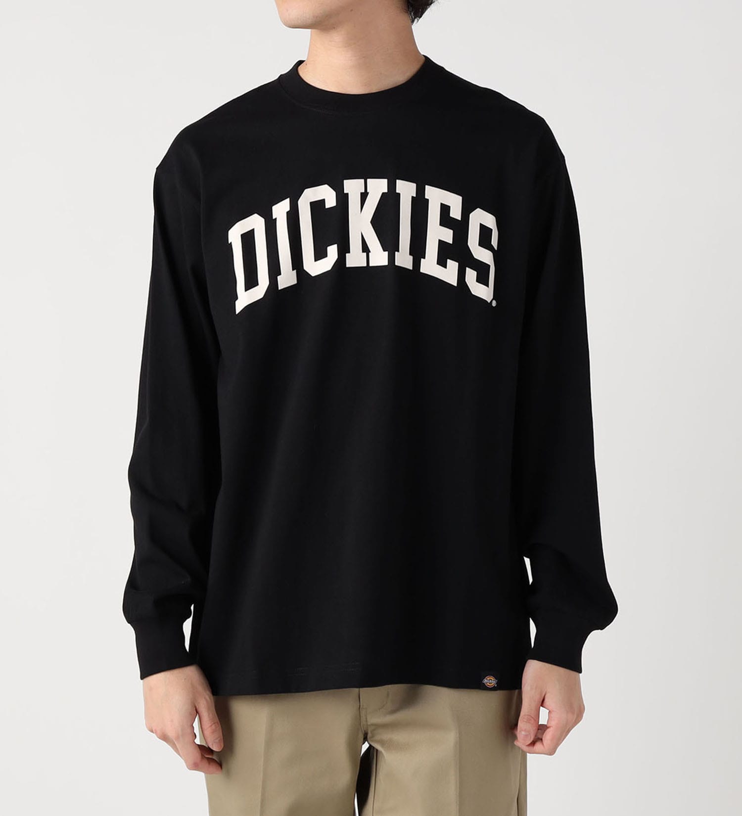 Dickies(ディッキーズ)のアーチロゴ ロングスリーブTシャツ|トップス/Tシャツ/カットソー/メンズ|ブラック
