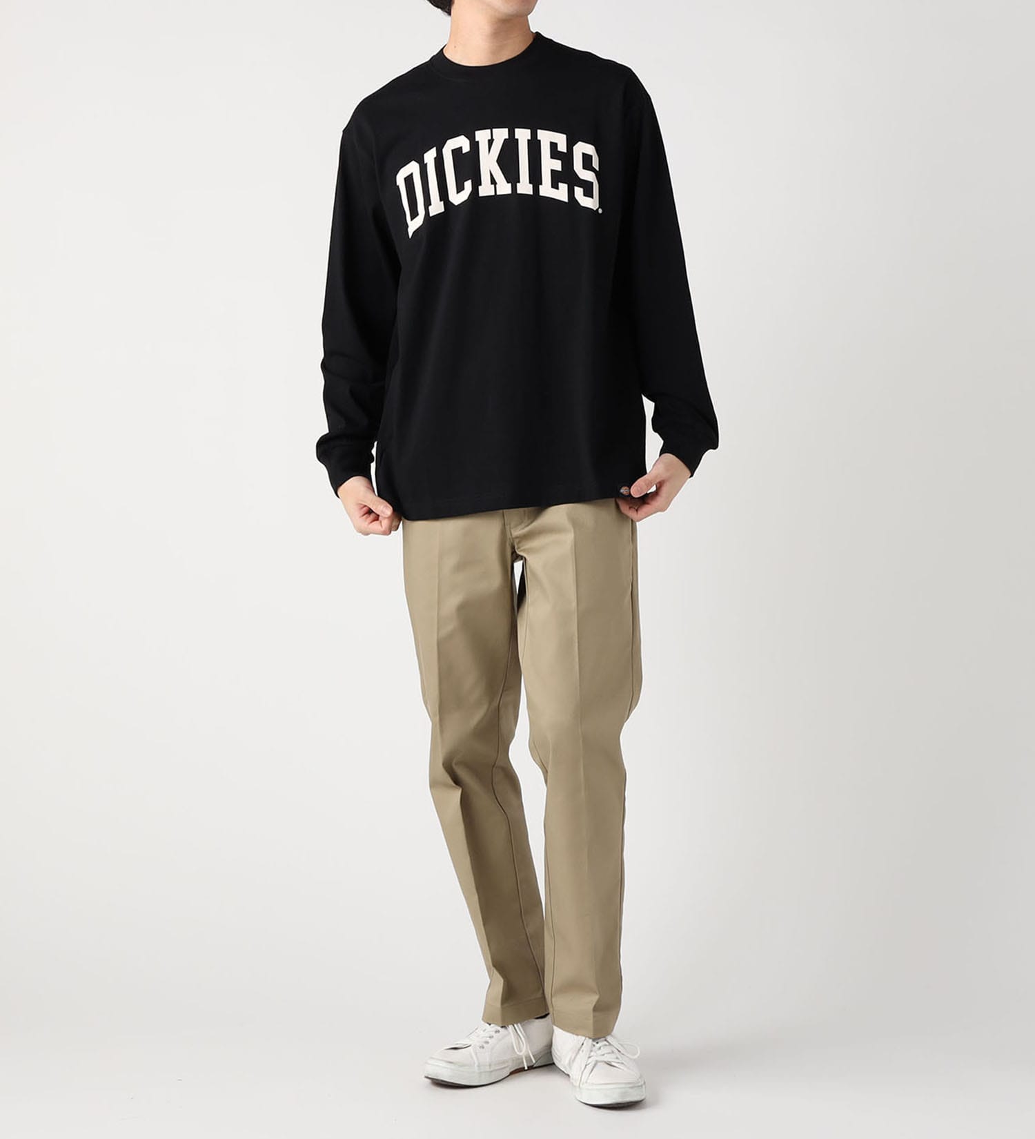 Dickies(ディッキーズ)のアーチロゴ ロングスリーブTシャツ|トップス/Tシャツ/カットソー/メンズ|ブラック
