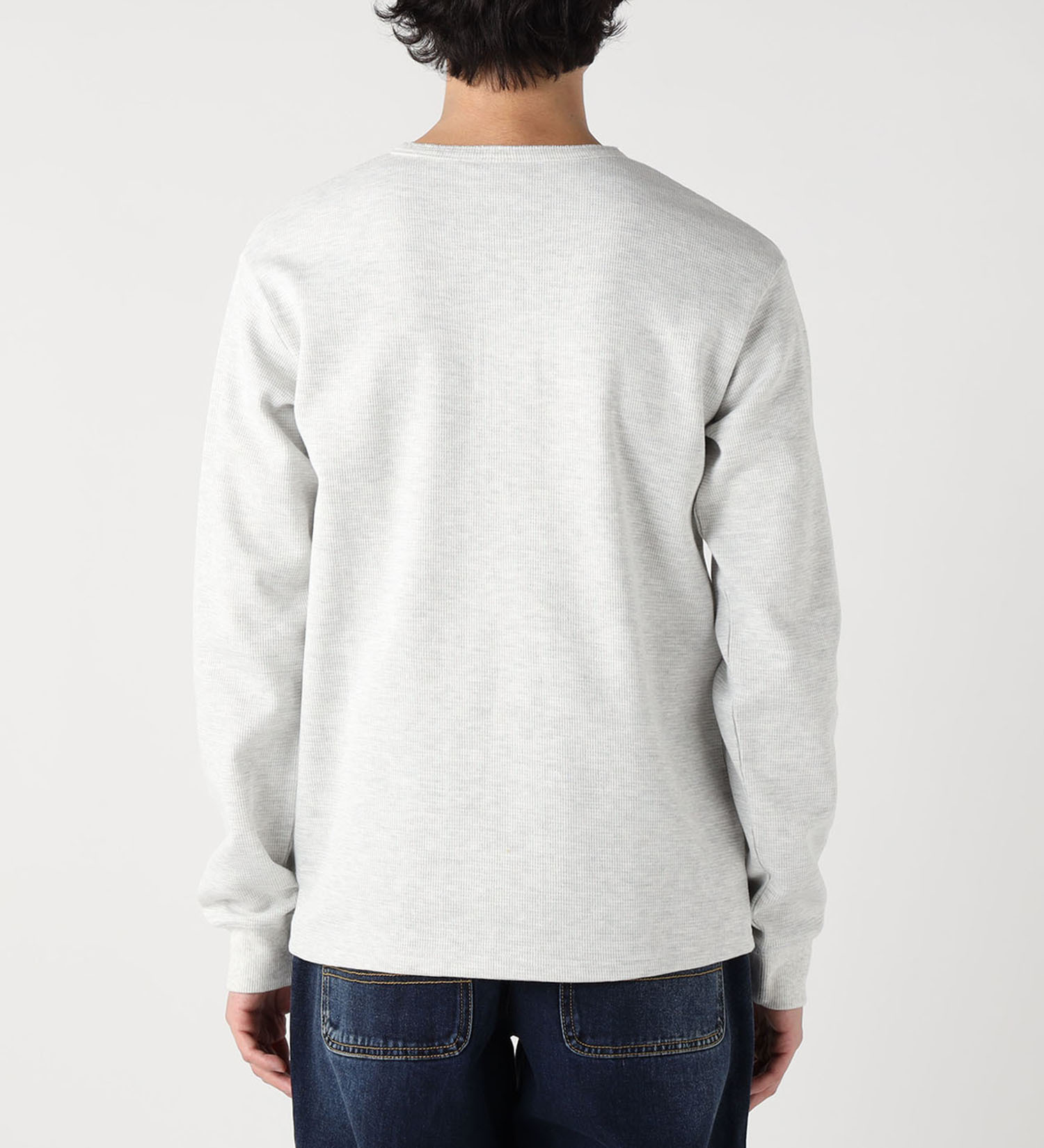 Dickies(ディッキーズ)のワッフルヘンリーネックロングスリーブTシャツ|トップス/Tシャツ/カットソー/メンズ|ヘザ－グレー