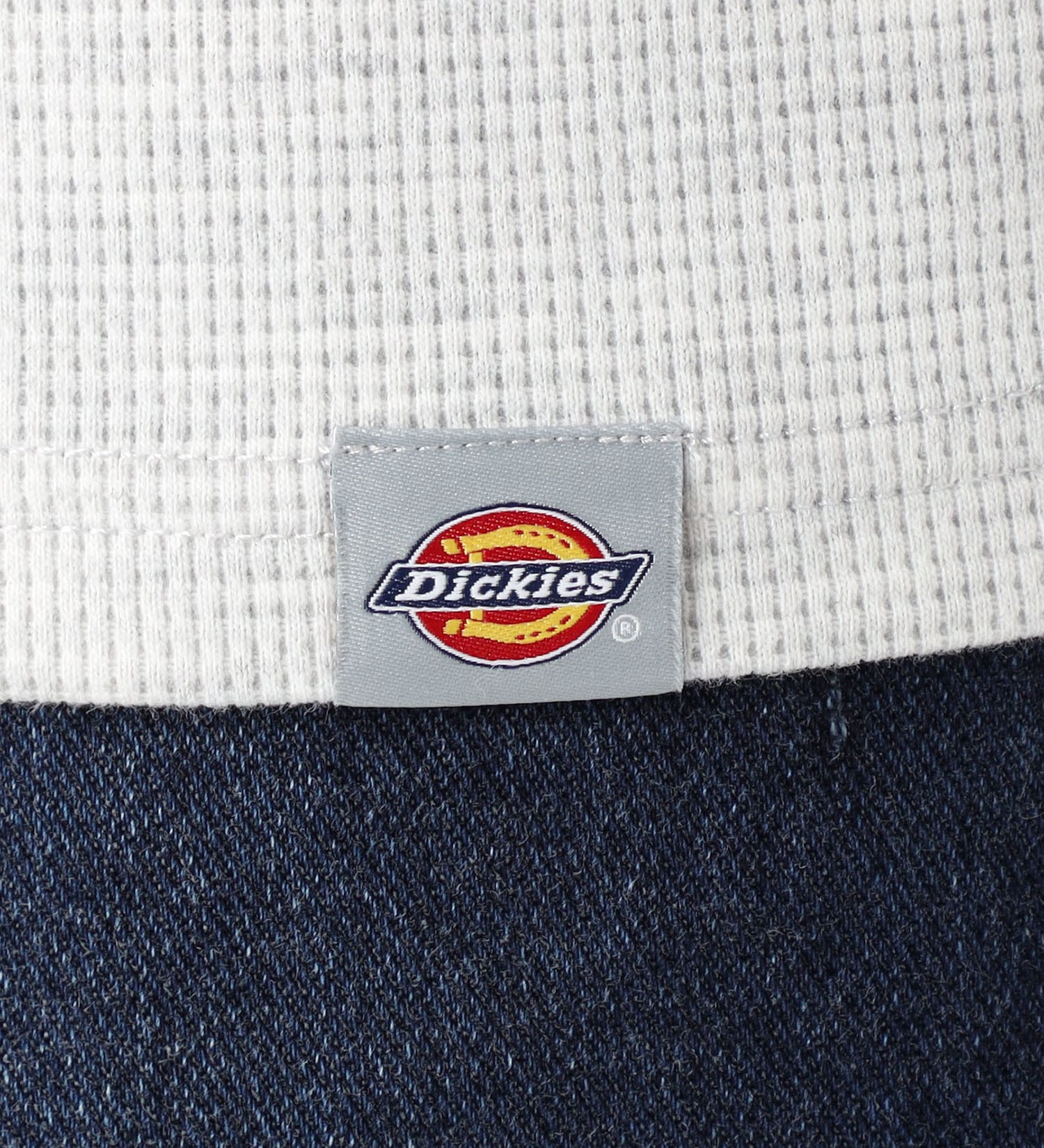 Dickies(ディッキーズ)のワッフルヘンリーネックロングスリーブTシャツ|トップス/Tシャツ/カットソー/メンズ|ヘザ－グレー