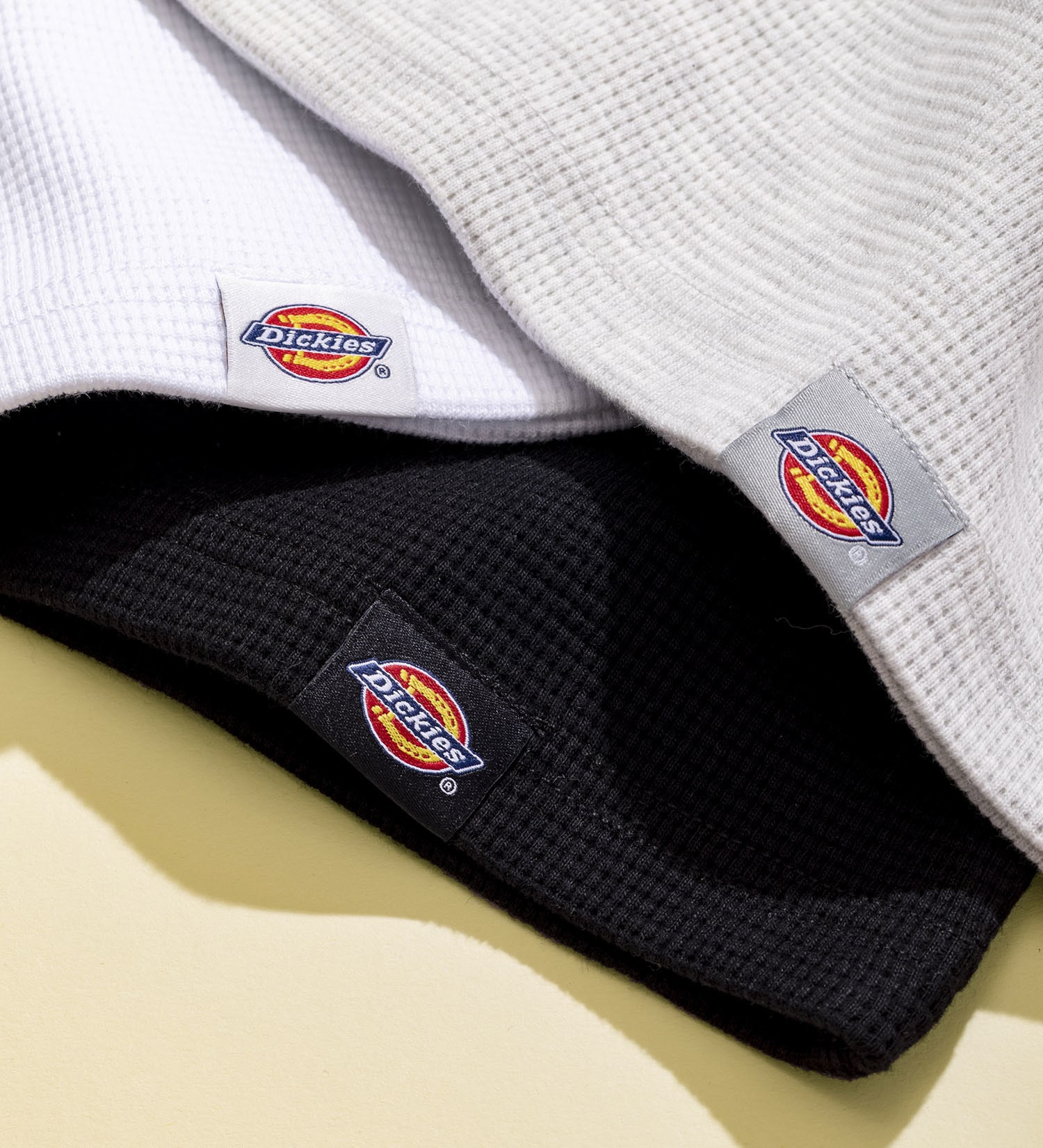 Dickies(ディッキーズ)のワッフルヘンリーネックロングスリーブTシャツ|トップス/Tシャツ/カットソー/メンズ|ヘザ－グレー