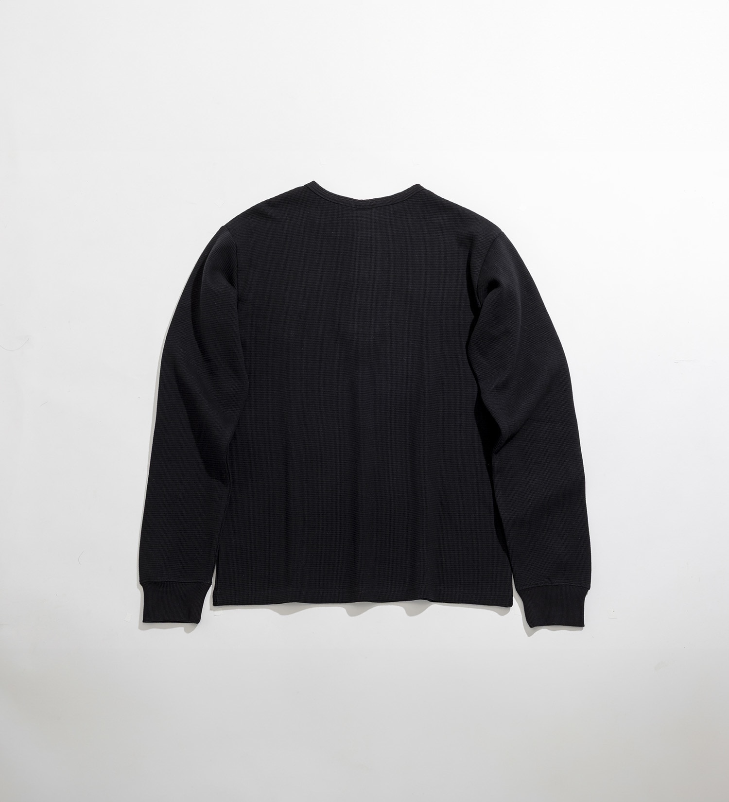 Dickies(ディッキーズ)のワッフルヘンリーネックロングスリーブTシャツ|トップス/Tシャツ/カットソー/メンズ|ブラック