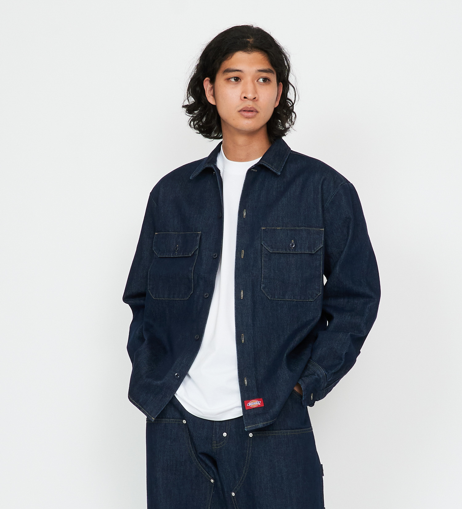 Dickies(ディッキーズ)のルーズフィット デニムワークシャツ|トップス/シャツ/ブラウス/メンズ|インディゴブルー