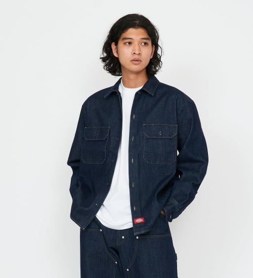Dickies(ディッキーズ)のルーズフィット デニムワークシャツ|トップス/シャツ/ブラウス/メンズ|インディゴブルー