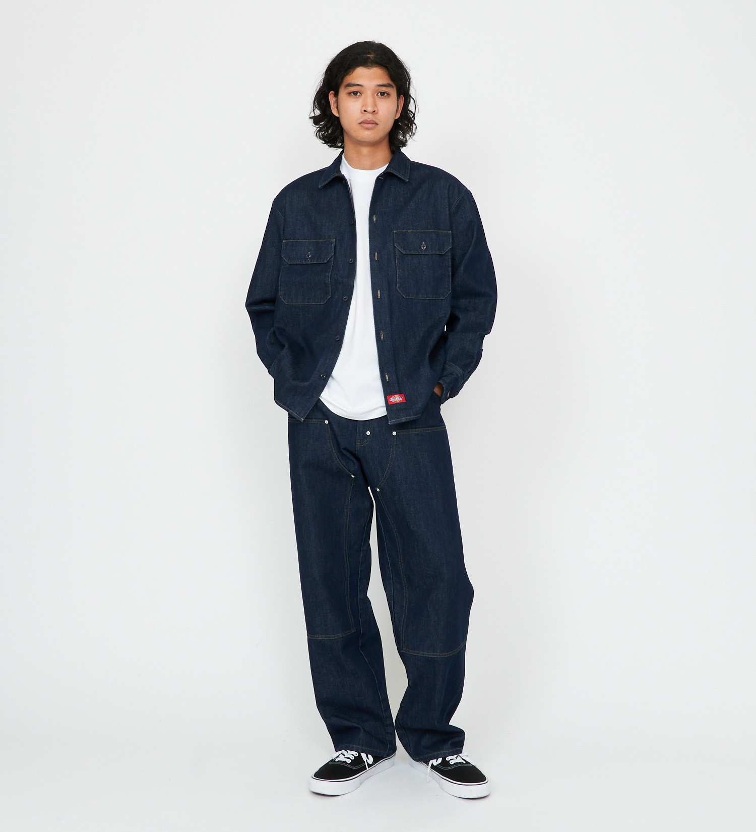 Dickies(ディッキーズ)のルーズフィット デニムワークシャツ|トップス/シャツ/ブラウス/メンズ|インディゴブルー