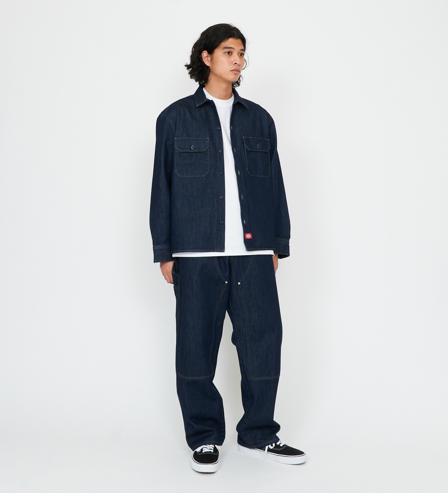 Dickies(ディッキーズ)のルーズフィット デニムワークシャツ|トップス/シャツ/ブラウス/メンズ|インディゴブルー