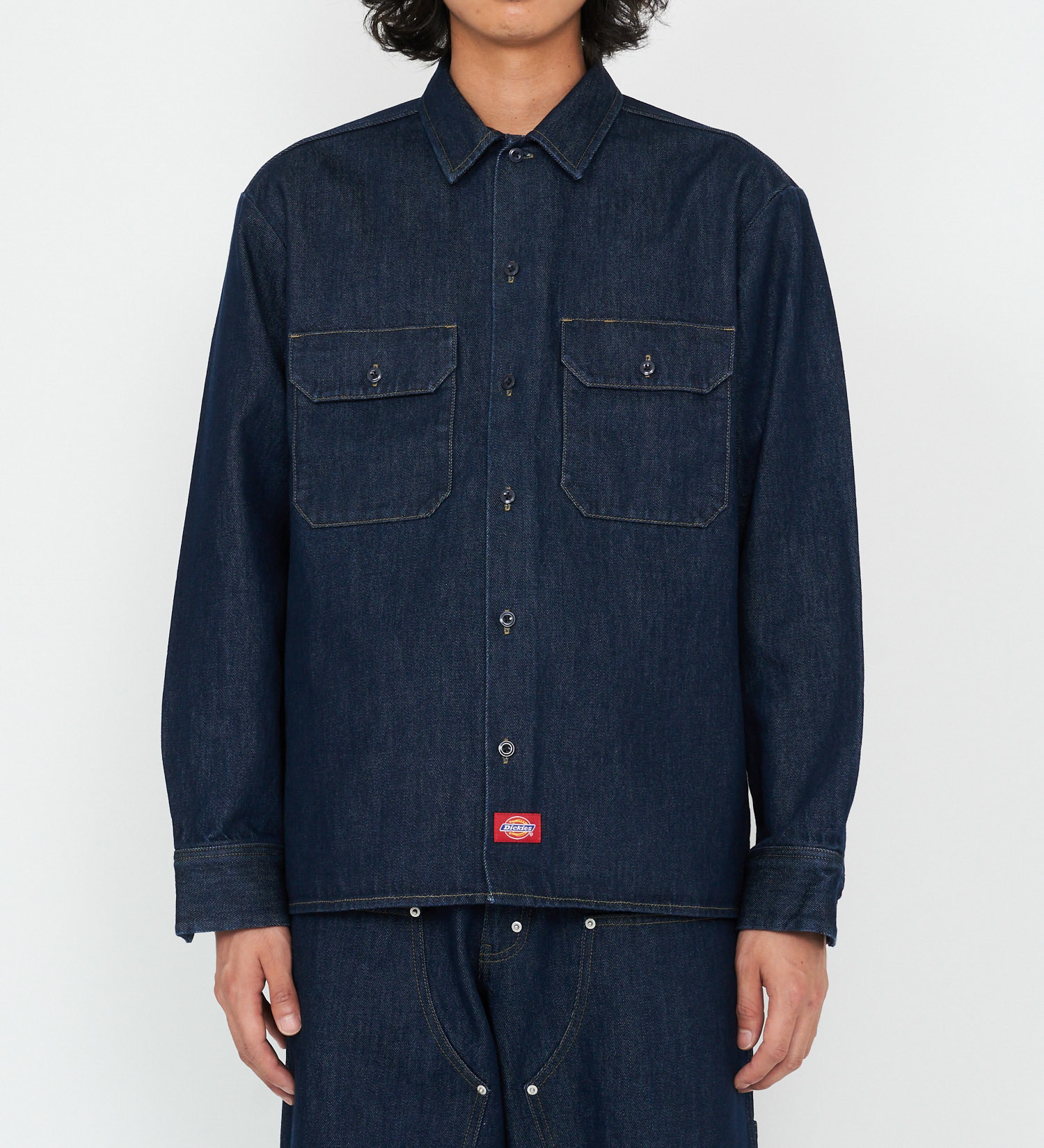 Dickies(ディッキーズ)のルーズフィット デニムワークシャツ|トップス/シャツ/ブラウス/メンズ|インディゴブルー