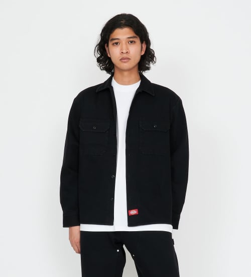Dickies(ディッキーズ)のルーズフィット デニムワークシャツ|トップス/シャツ/ブラウス/メンズ|ブラックデニム