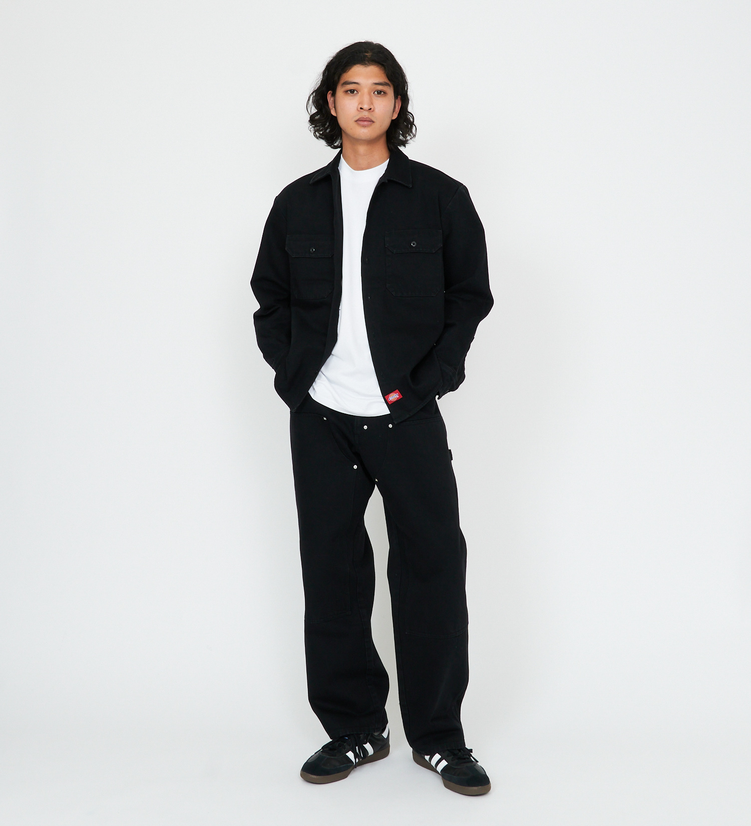 Dickies(ディッキーズ)のルーズフィット デニムワークシャツ|トップス/シャツ/ブラウス/メンズ|ブラックデニム