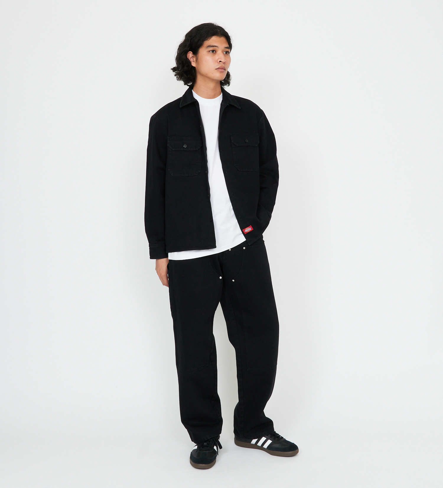 Dickies(ディッキーズ)のルーズフィット デニムワークシャツ|トップス/シャツ/ブラウス/メンズ|ブラックデニム