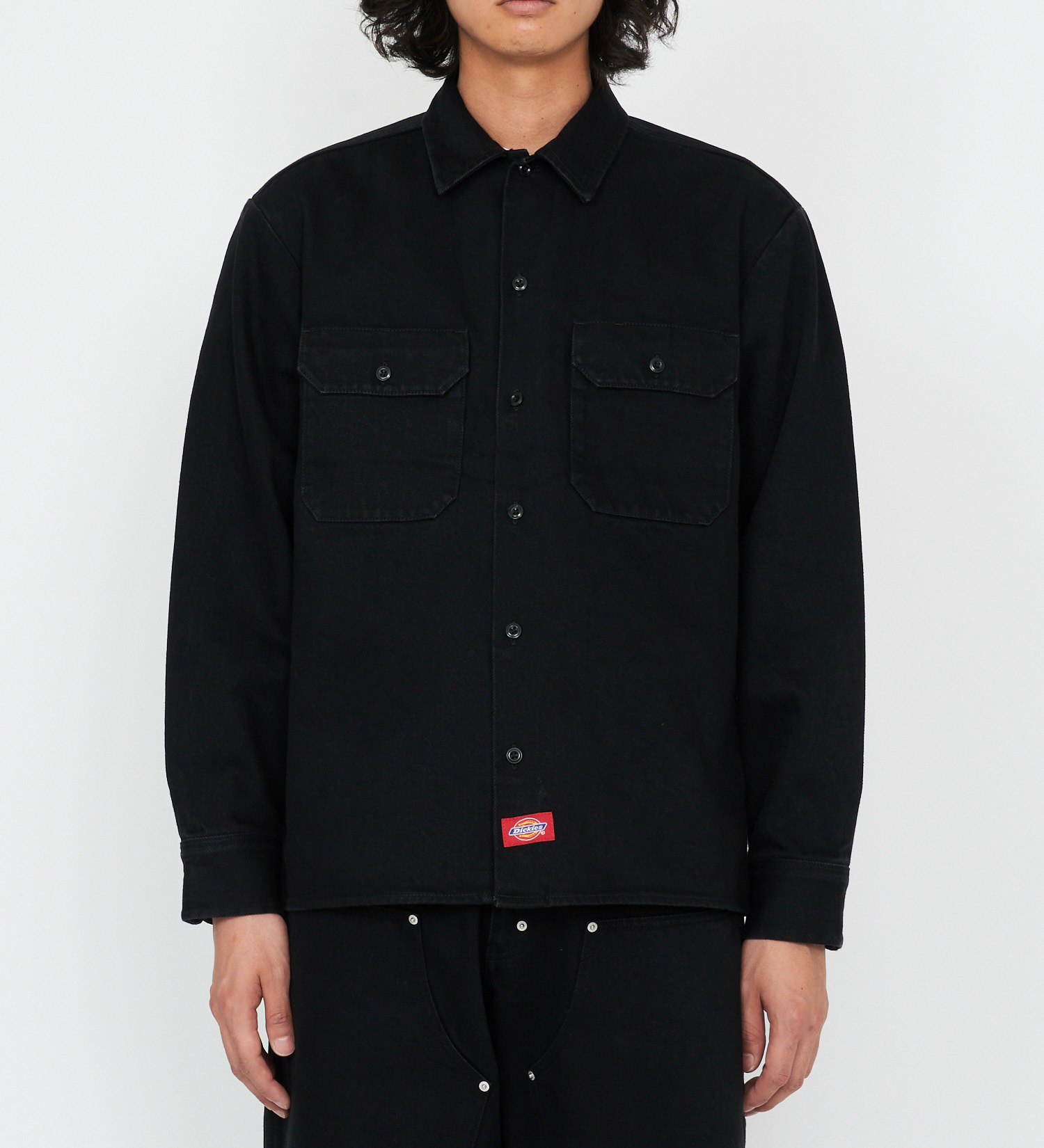 Dickies(ディッキーズ)のルーズフィット デニムワークシャツ|トップス/シャツ/ブラウス/メンズ|ブラックデニム