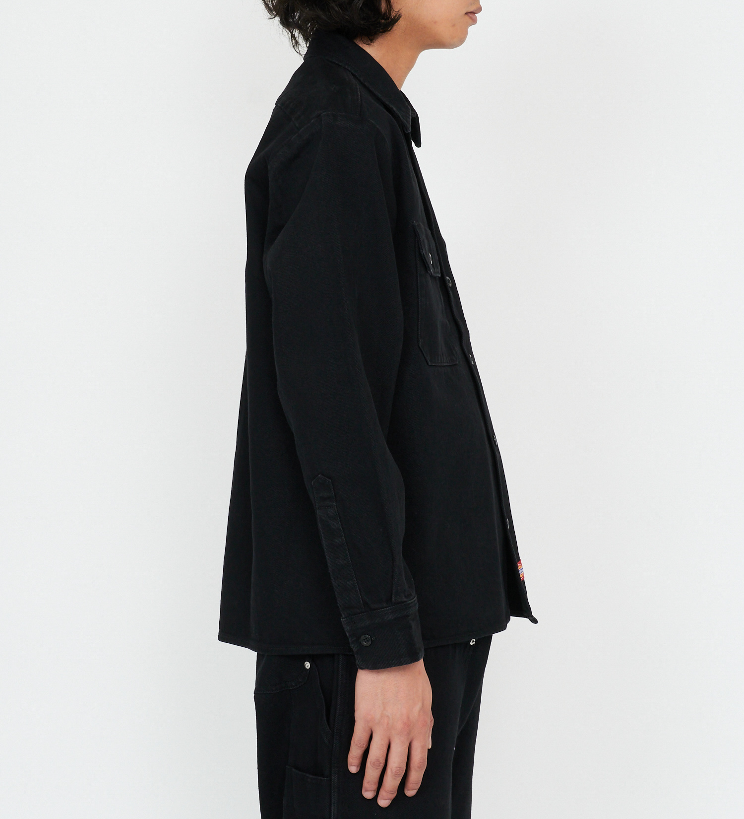 Dickies(ディッキーズ)のルーズフィット デニムワークシャツ|トップス/シャツ/ブラウス/メンズ|ブラックデニム